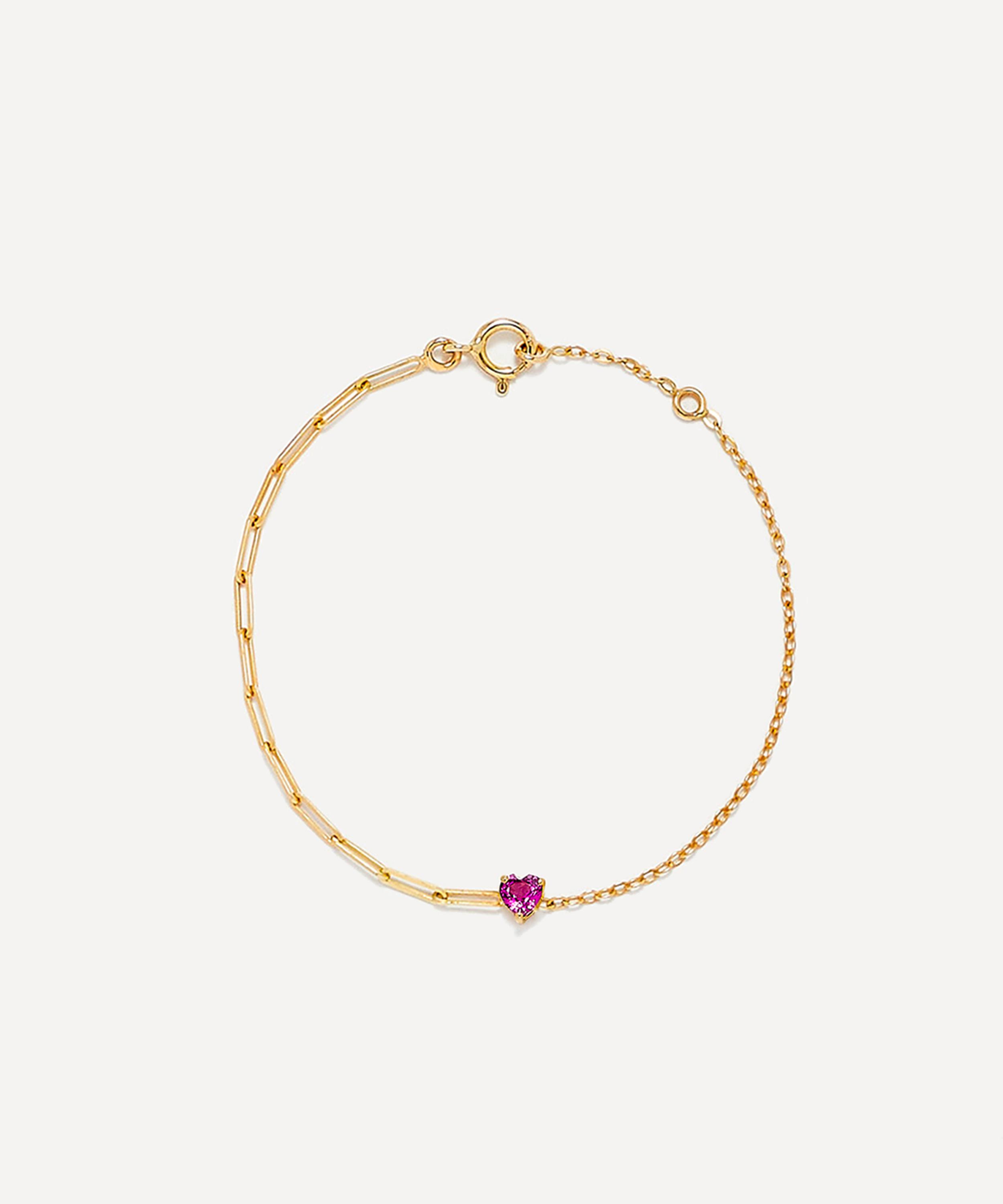 Yvonne Léon - 18ct Gold Rhodolite Heart Bracelet image number 0