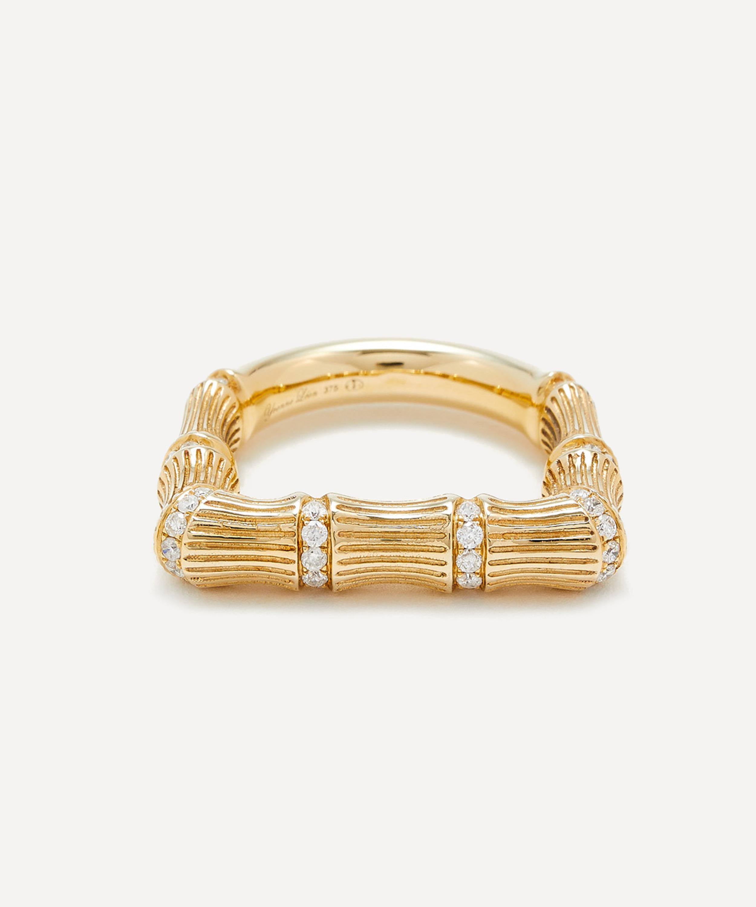 Yvonne Léon - 9ct Gold Bamboo Diamond Ring