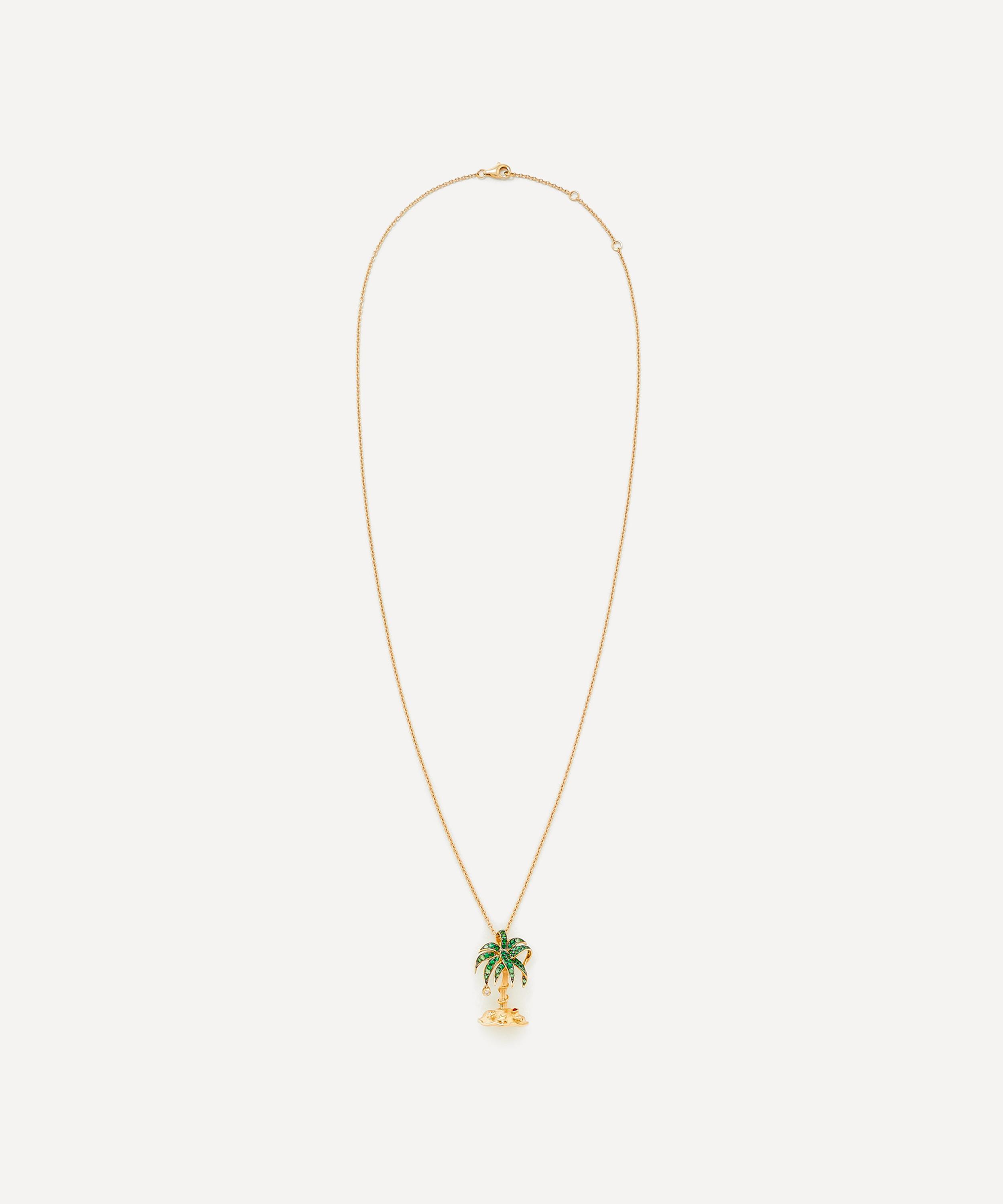 Yvonne Léon - 18ct Gold Paradise Island Palm Pendant Necklace image number 0