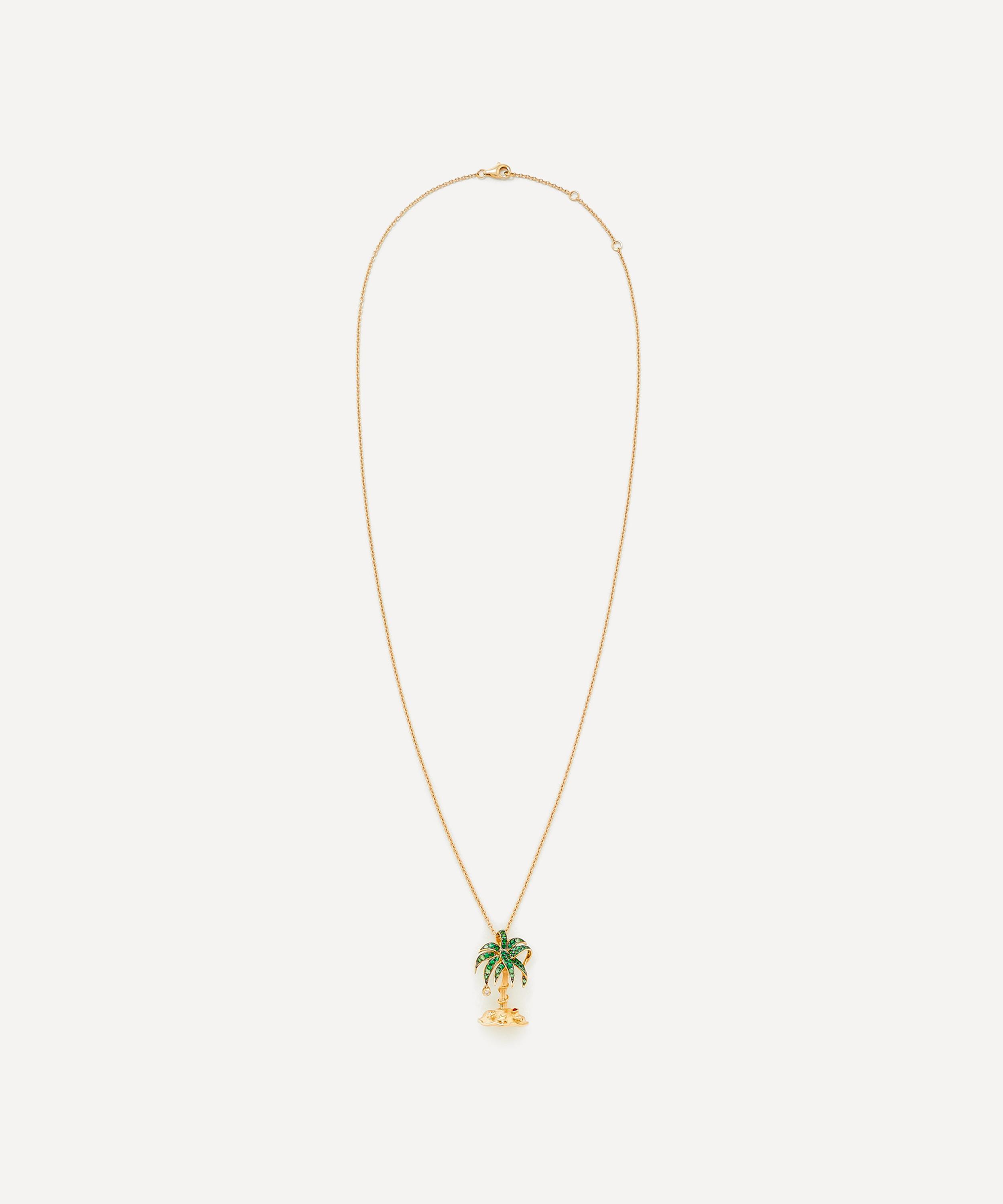 Yvonne Léon - 18ct Gold Paradise Island Palm Pendant Necklace image number 0