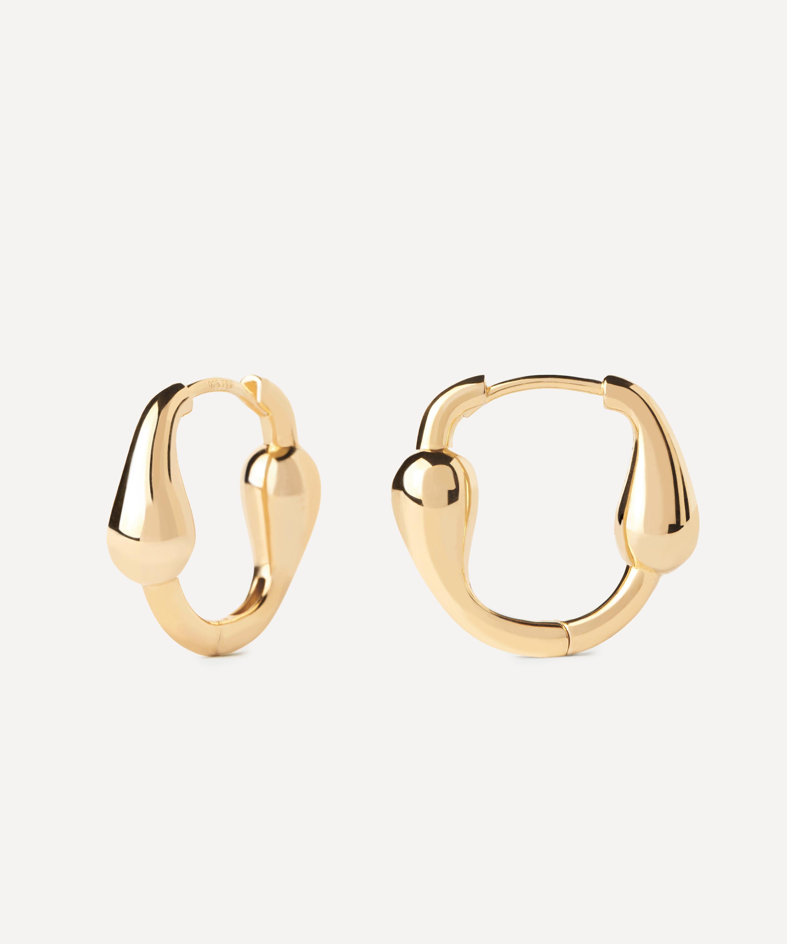 PDPAOLA - 18ct Gold-Plated Cycle Hoop Earrings image number 0