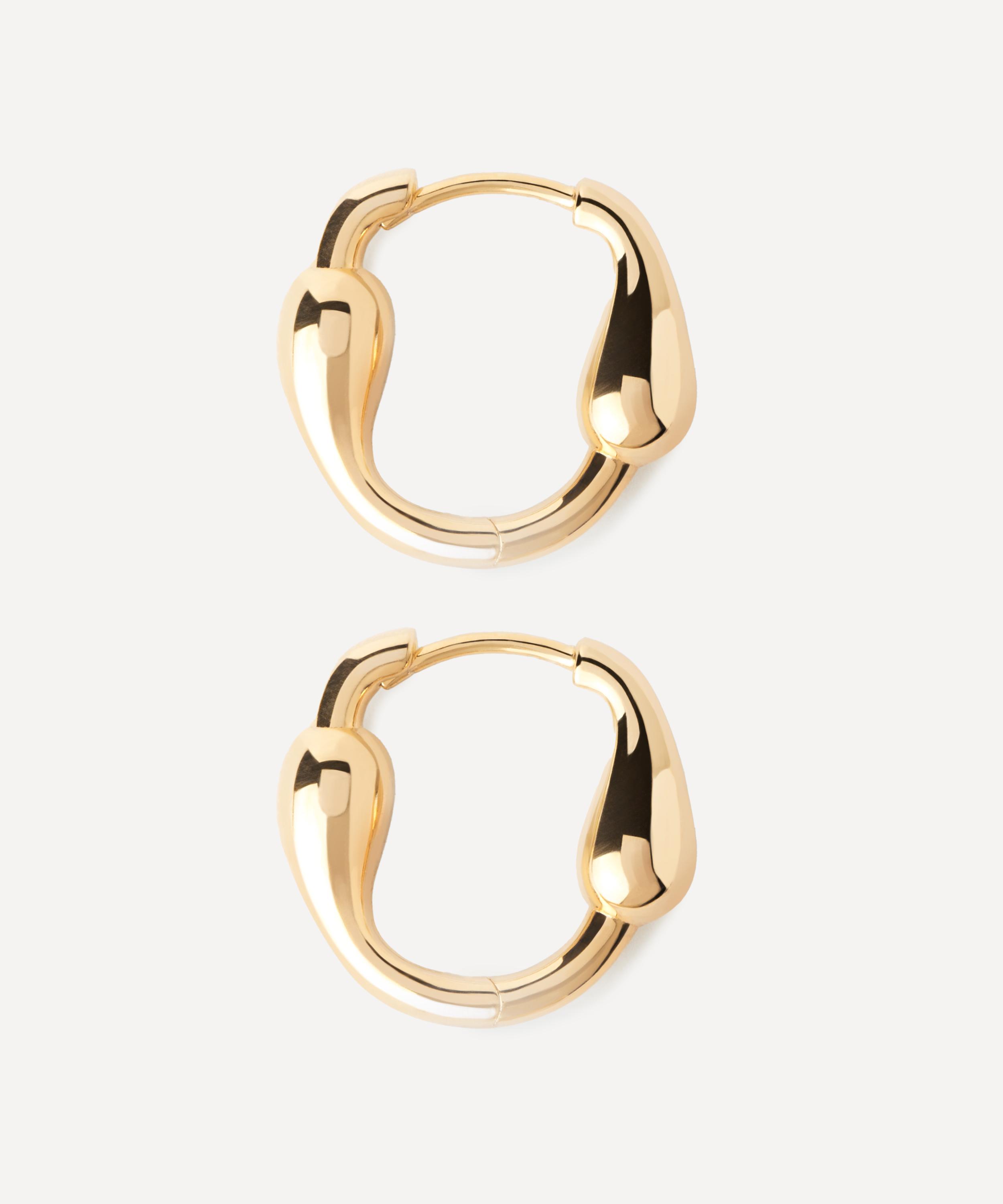 PDPAOLA - 18ct Gold-Plated Cycle Hoop Earrings image number 2