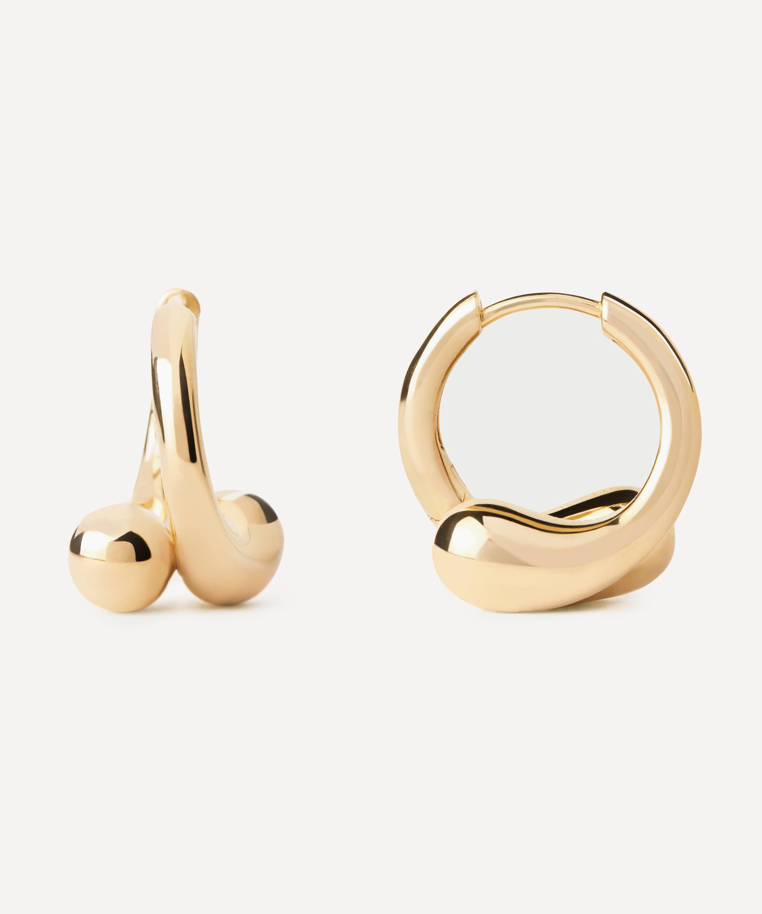 PDPAOLA - 18ct Gold-Plated Loop Hoop Earrings image number 0