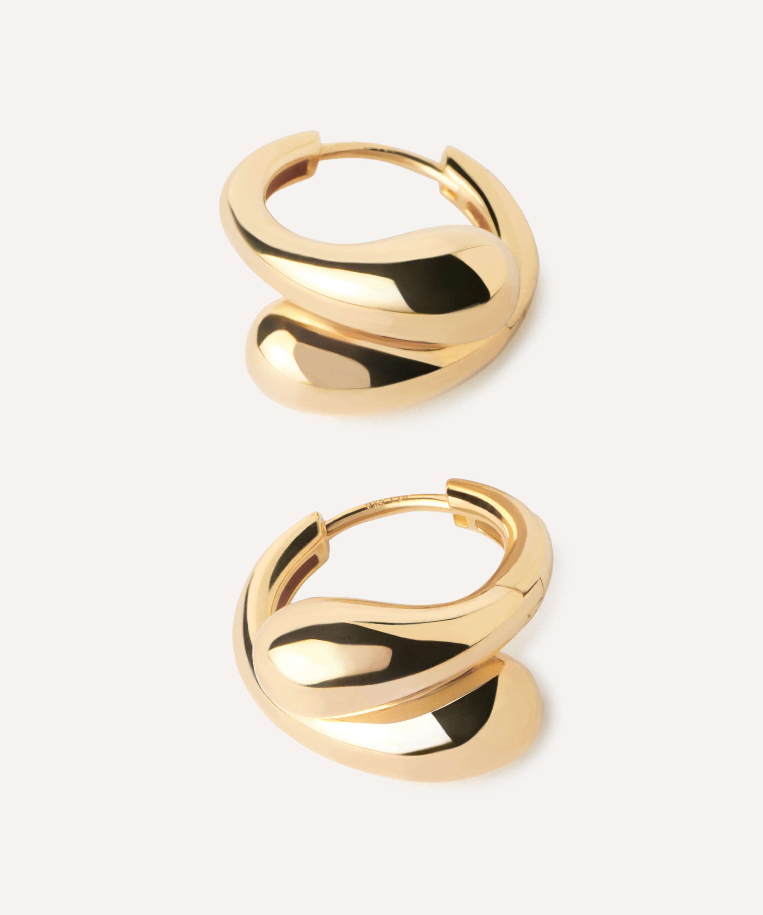 PDPAOLA - 18ct Gold-Plated Loop Hoop Earrings image number 2