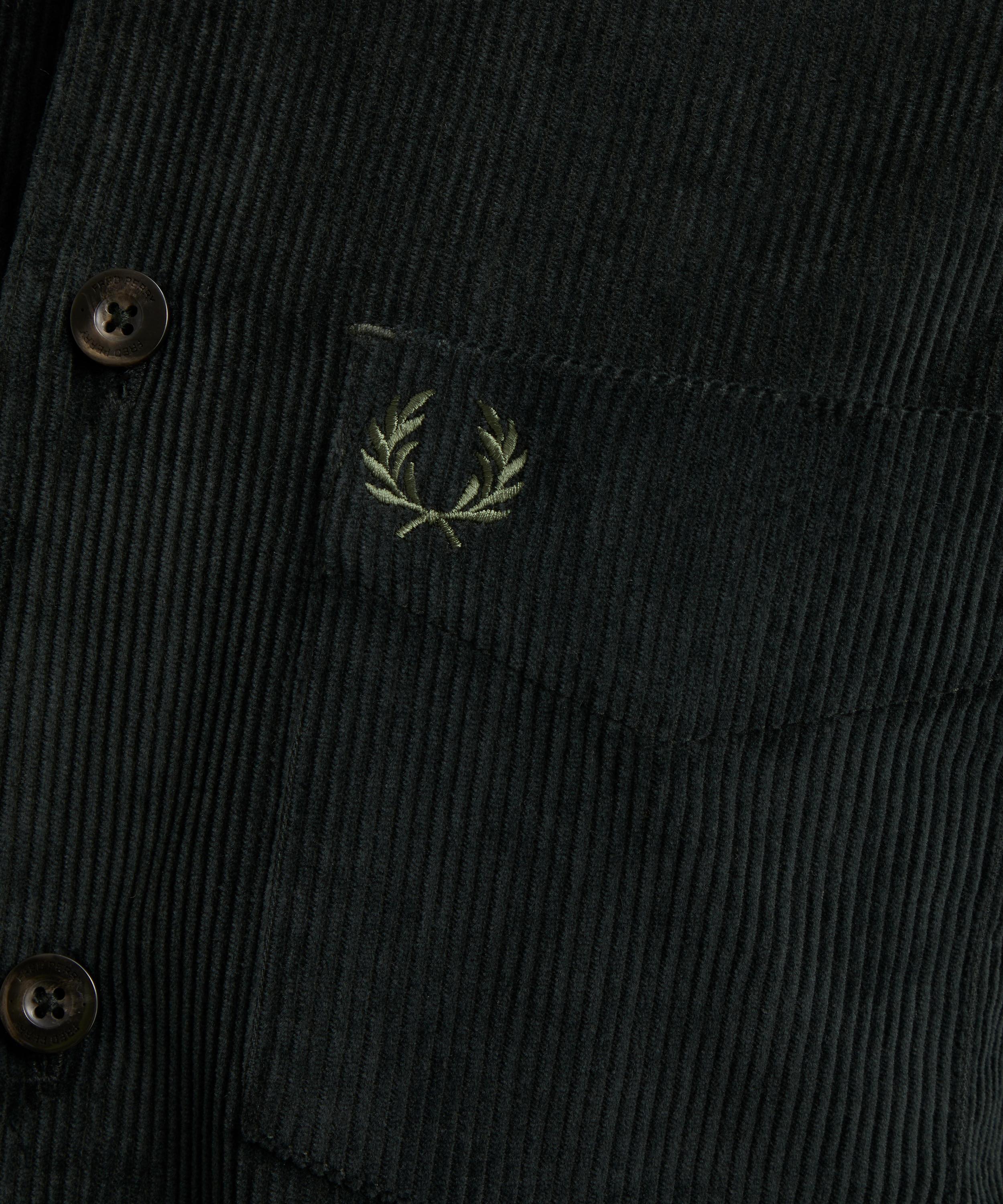 Fred Perry - Logo Embroidered Corduroy Overshirt image number 4