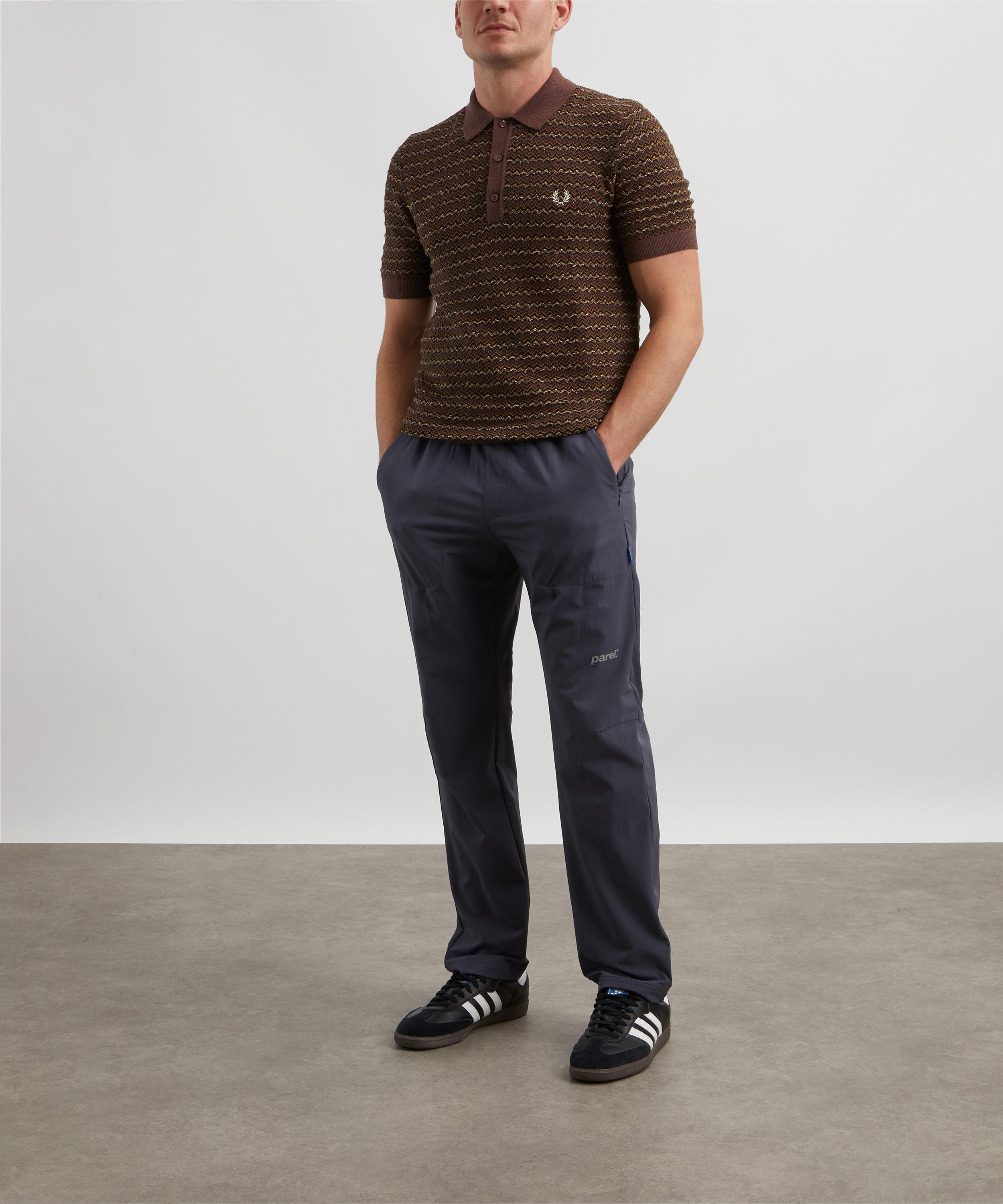 Fred Perry - Textured Knit Striped Polo Shirt image number 1