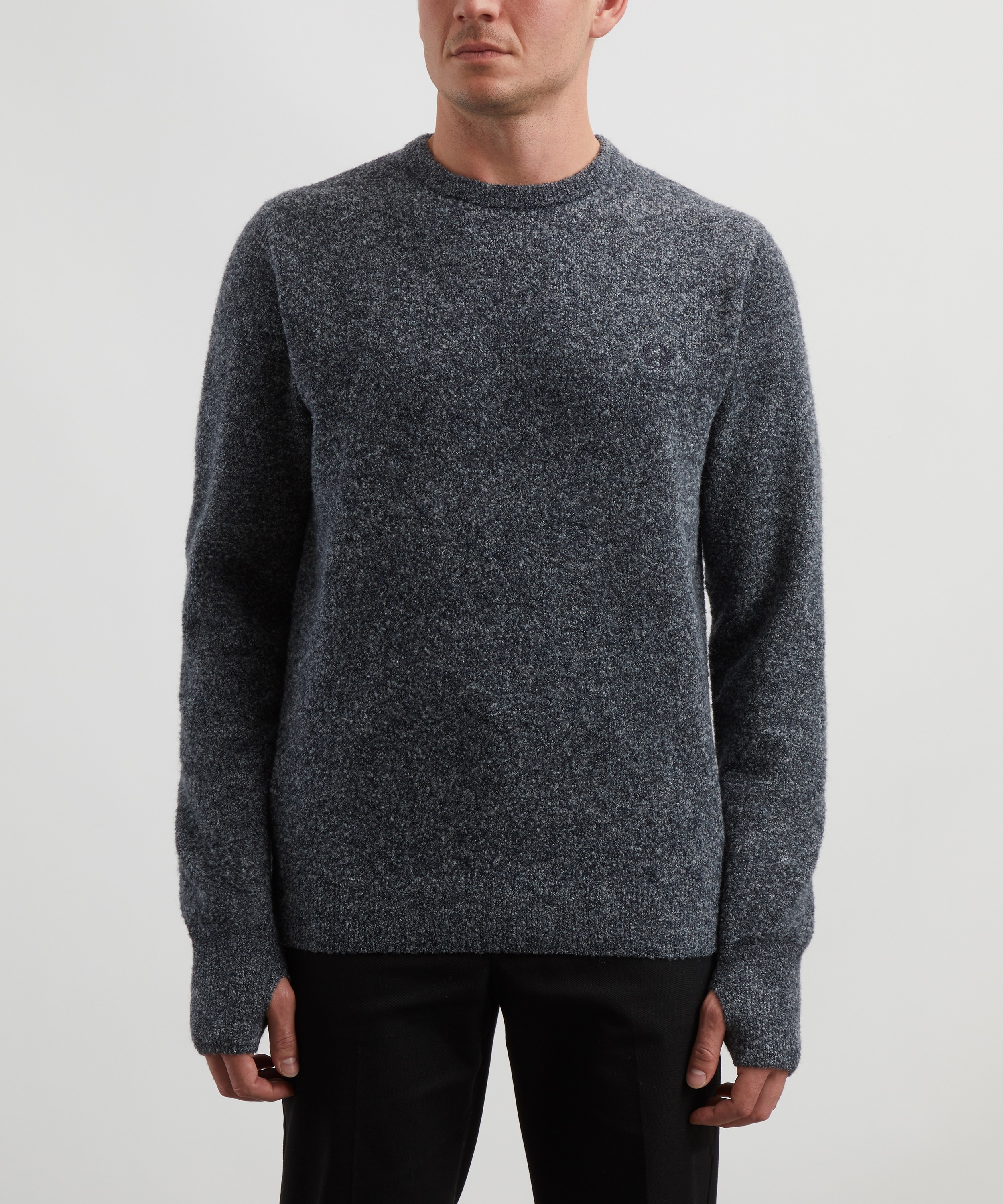 Fred Perry - Bouclé Knit Crew Neck Sweater image number 2