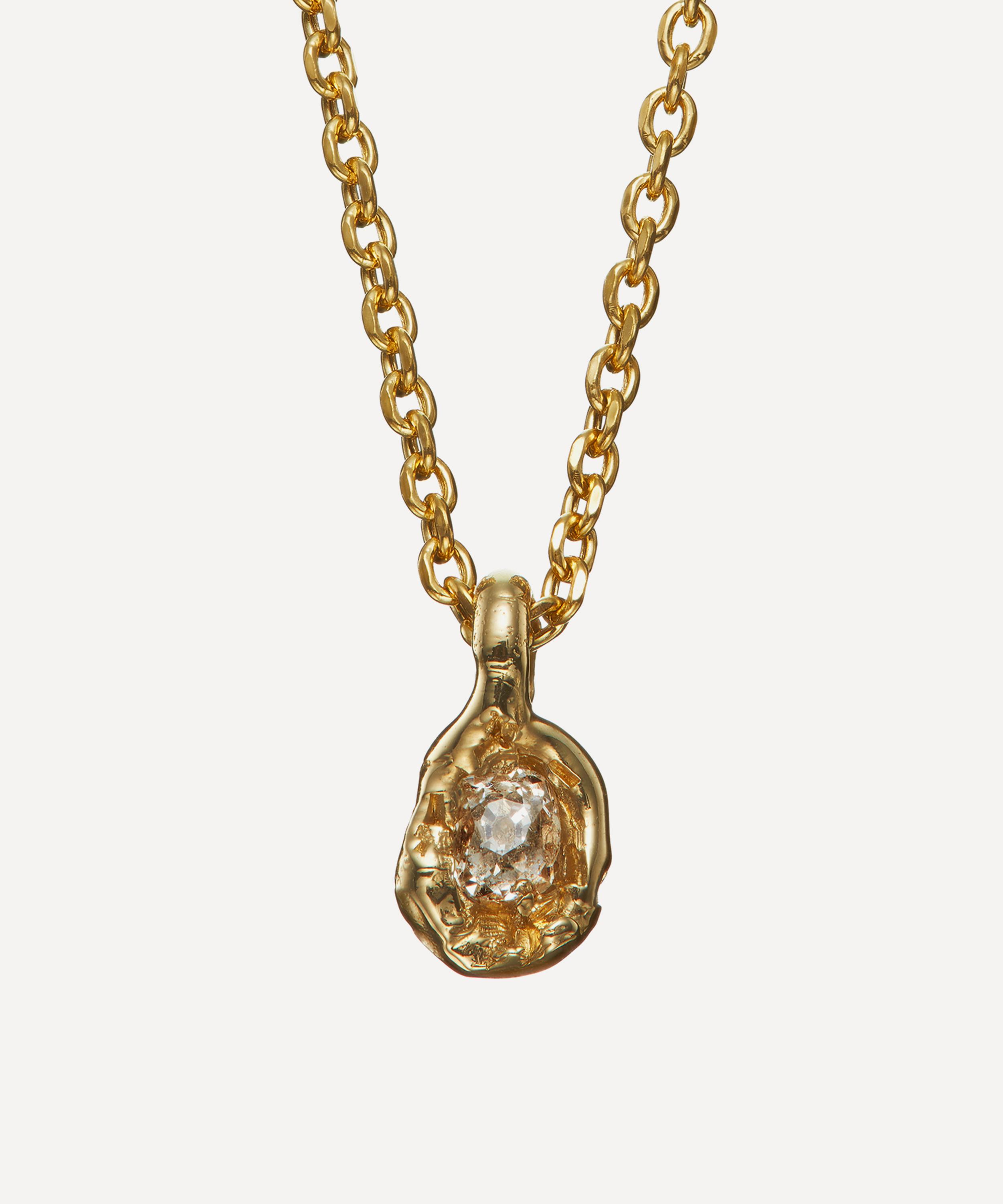 Ellis Mhairi Cameron - 14ct Gold Old Cut Diamond Nugget Pendant Necklace image number 0