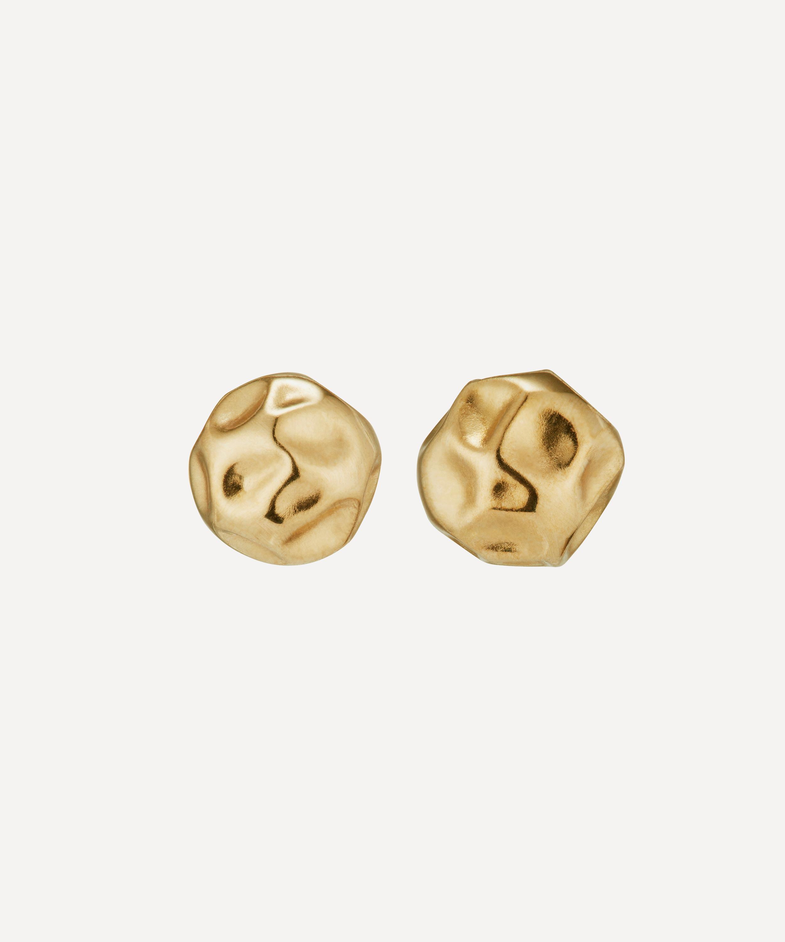 Ellis Mhairi Cameron - 14ct Gold 3mm Crush Stud Earrings image number 0