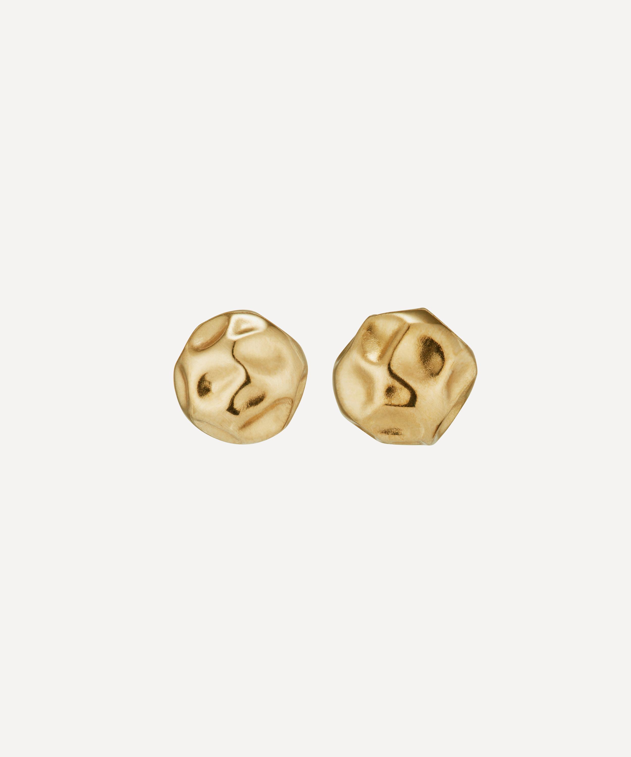 Ellis Mhairi Cameron - 14ct Gold 4mm Crush Stud Earrings image number 0