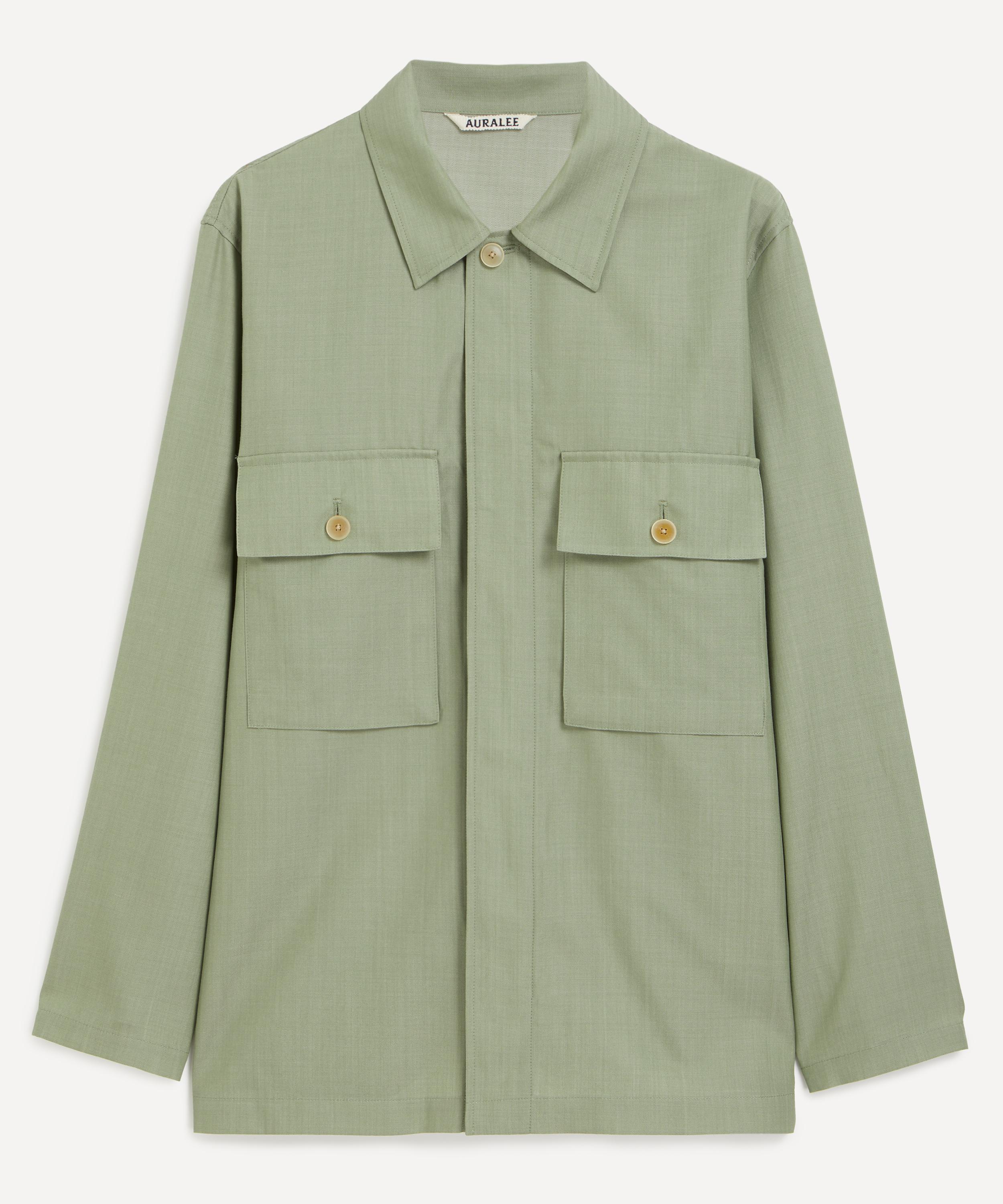 Auralee - Wool Herringbone Overshirt image number 0