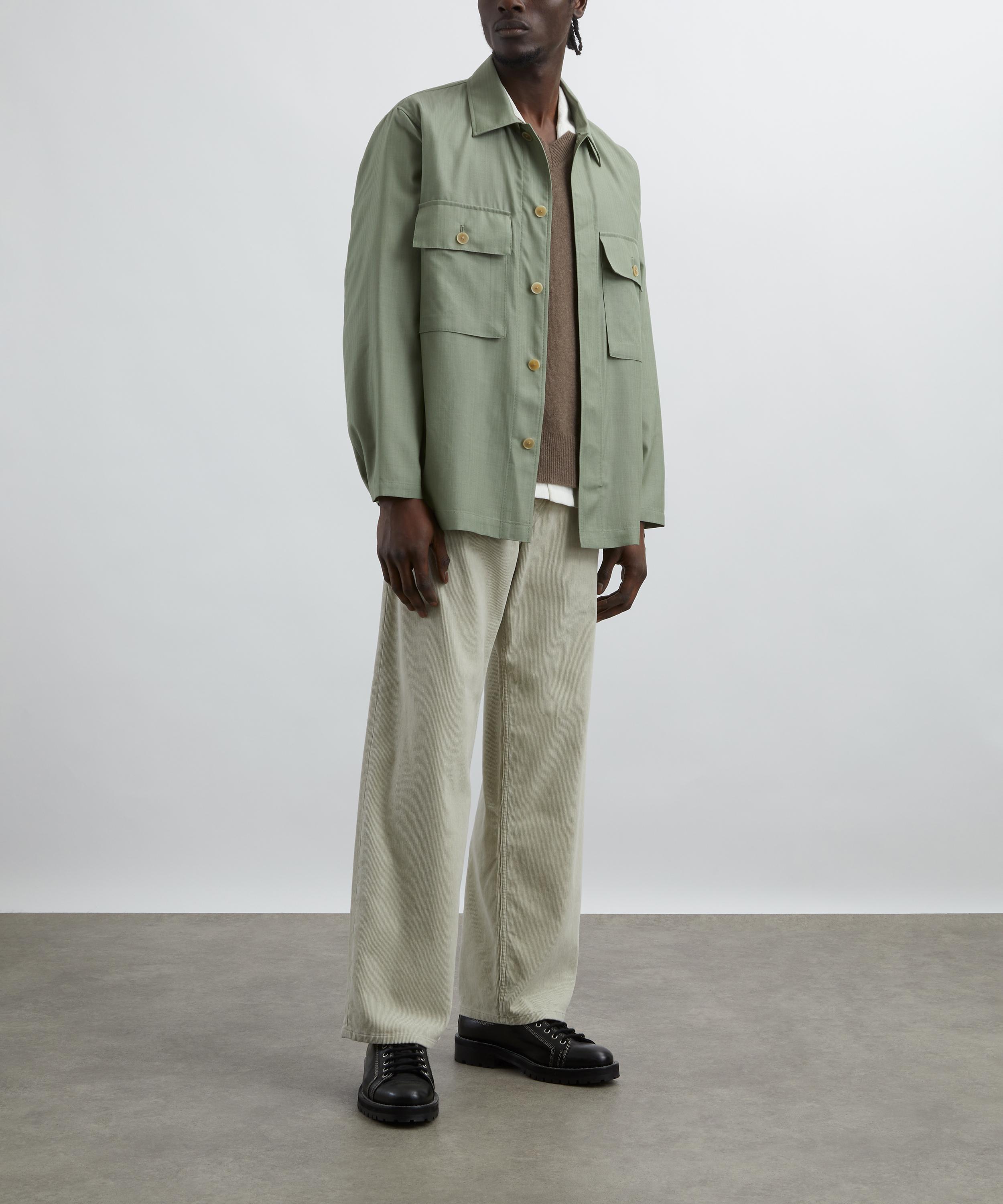 Auralee - Wool Herringbone Overshirt image number 1