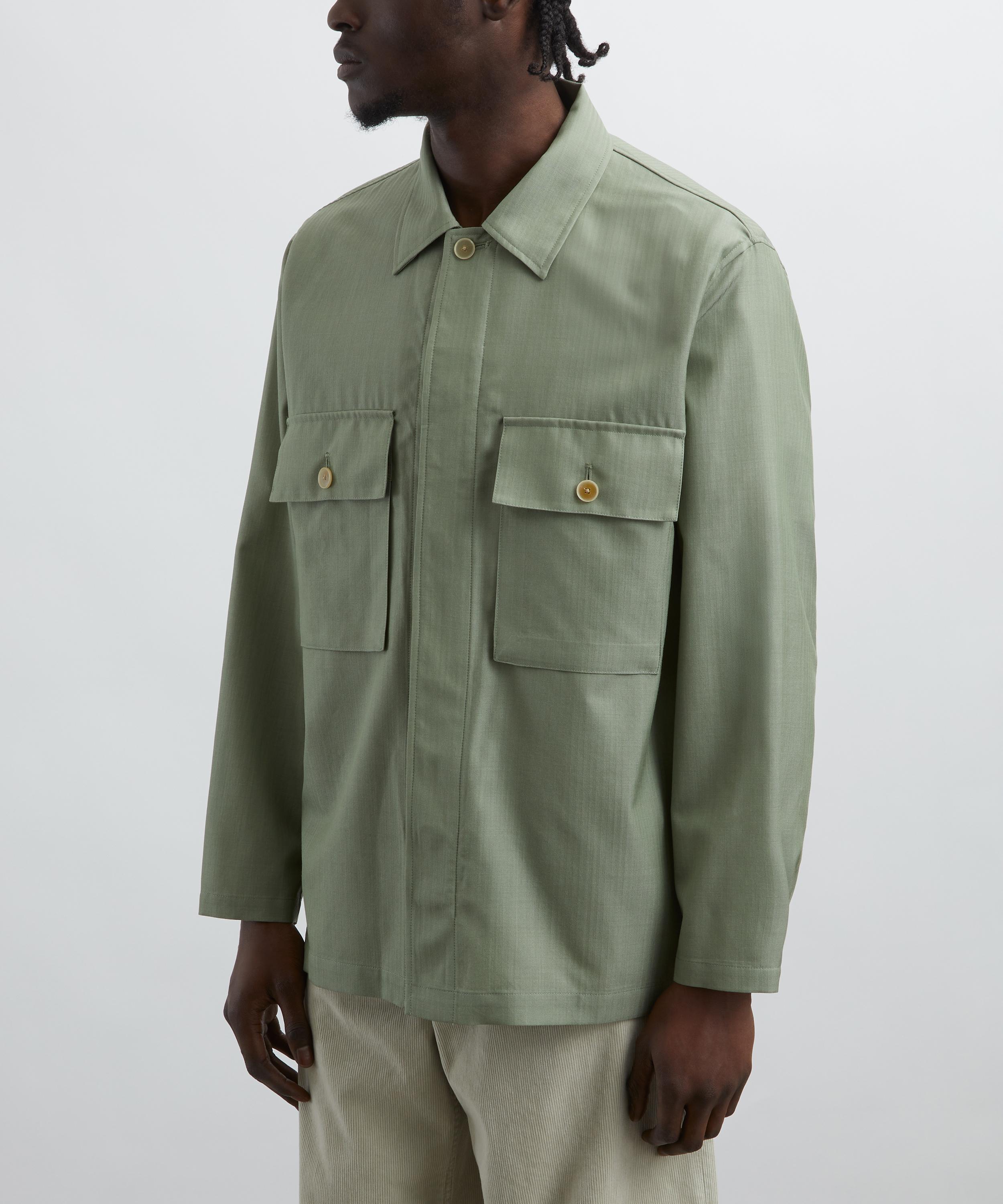 Auralee - Wool Herringbone Overshirt image number 2