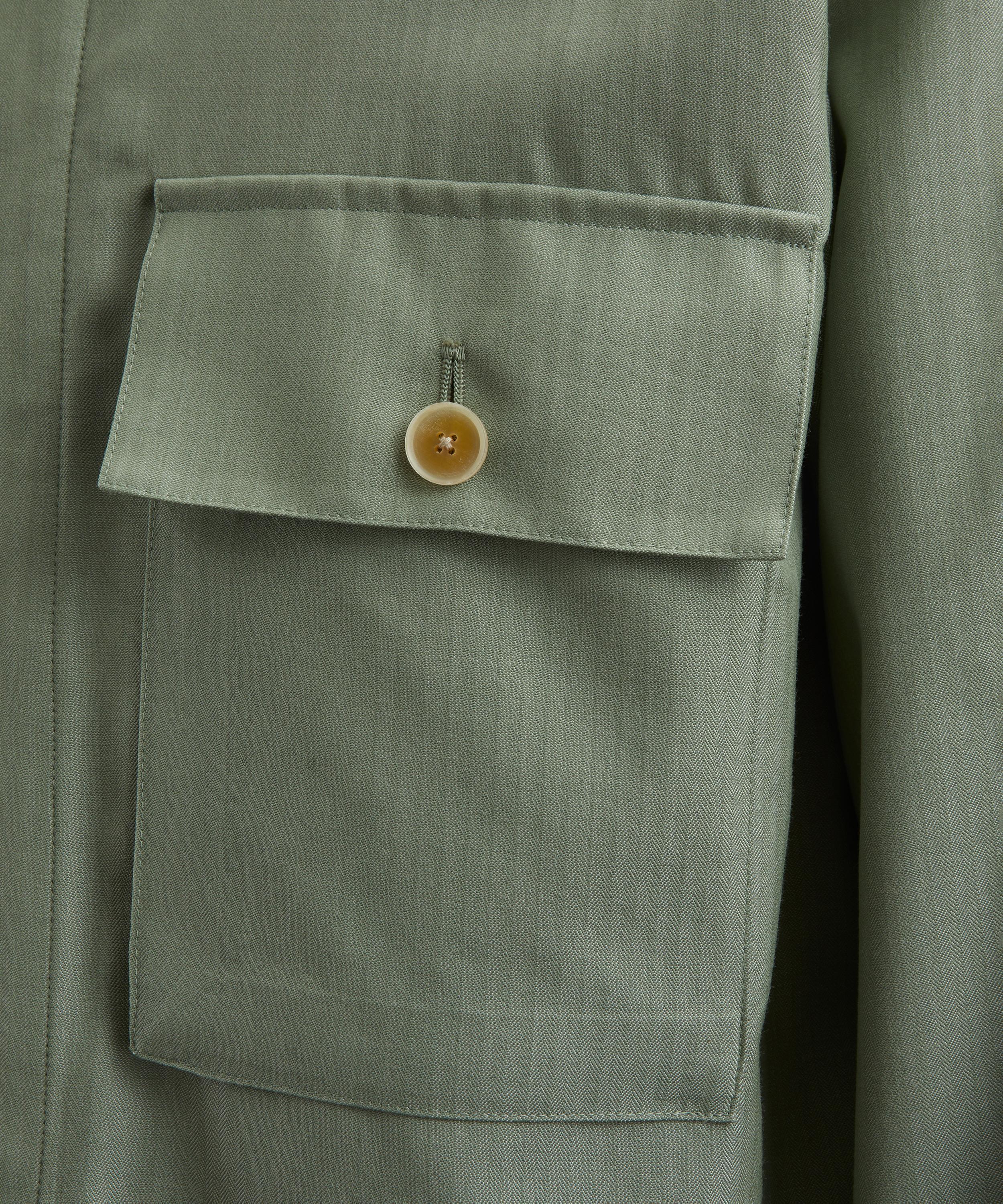 Auralee - Wool Herringbone Overshirt image number 4