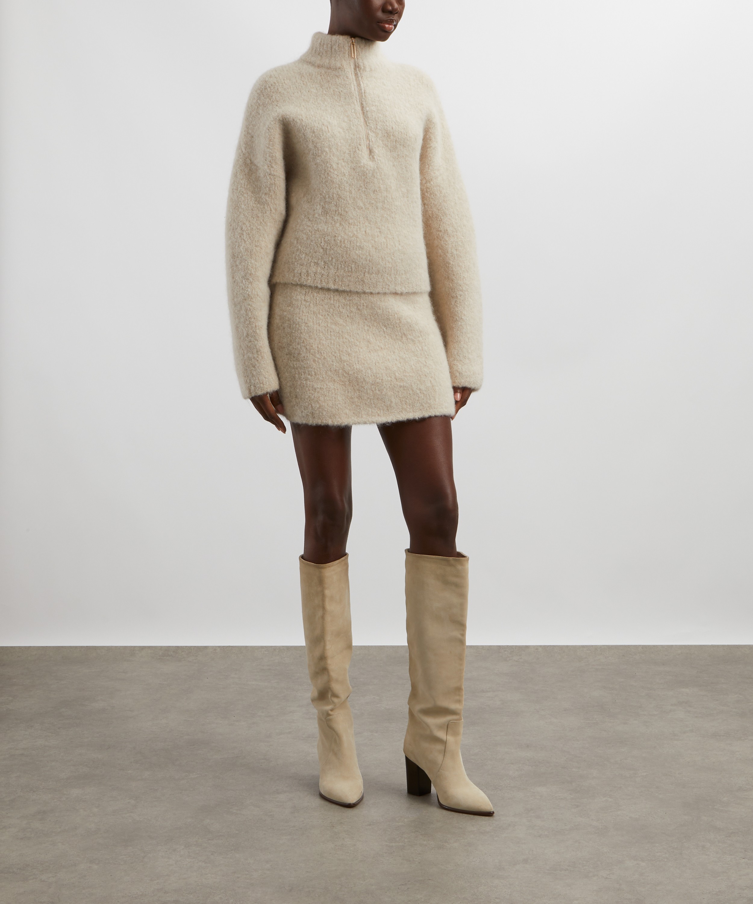 Clea - Boyd Boucle Half Zip Jumper image number 1