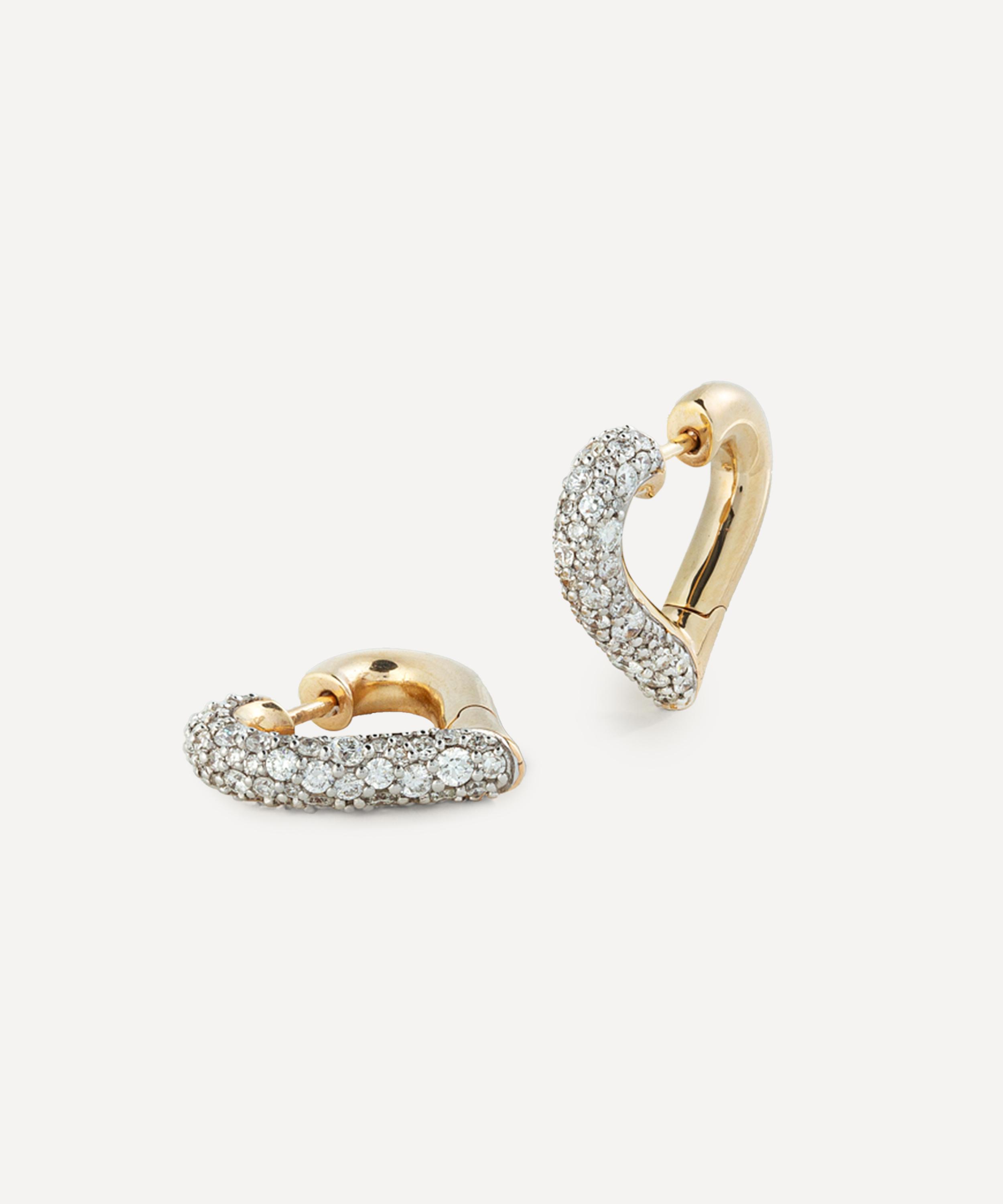 Lucy Delius - 14ct Gold Baby Chubby Love Hoop Earrings image number 0