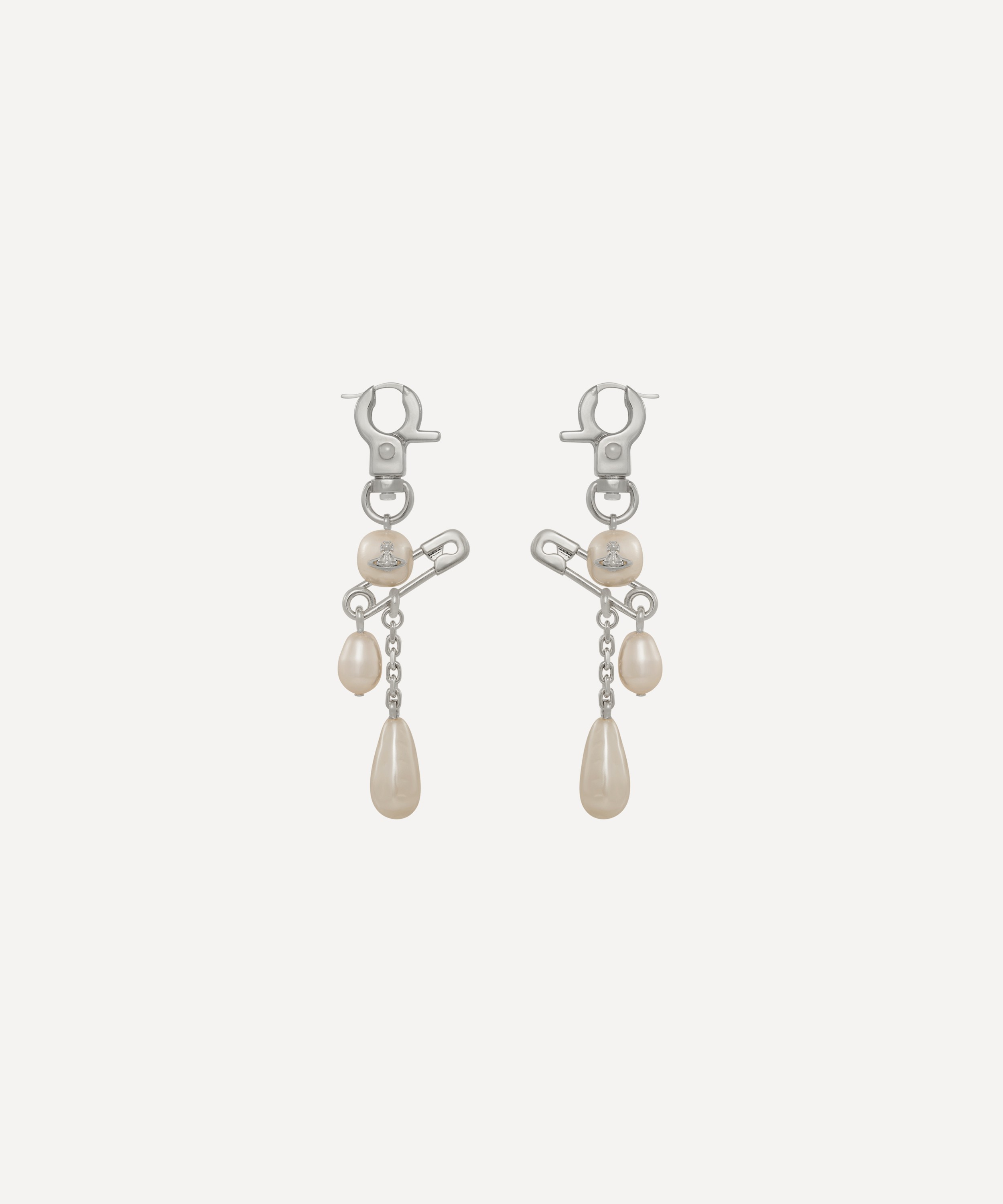 Vivienne Westwood - Silver-Tone Claude Long Drop Earrings image number 0