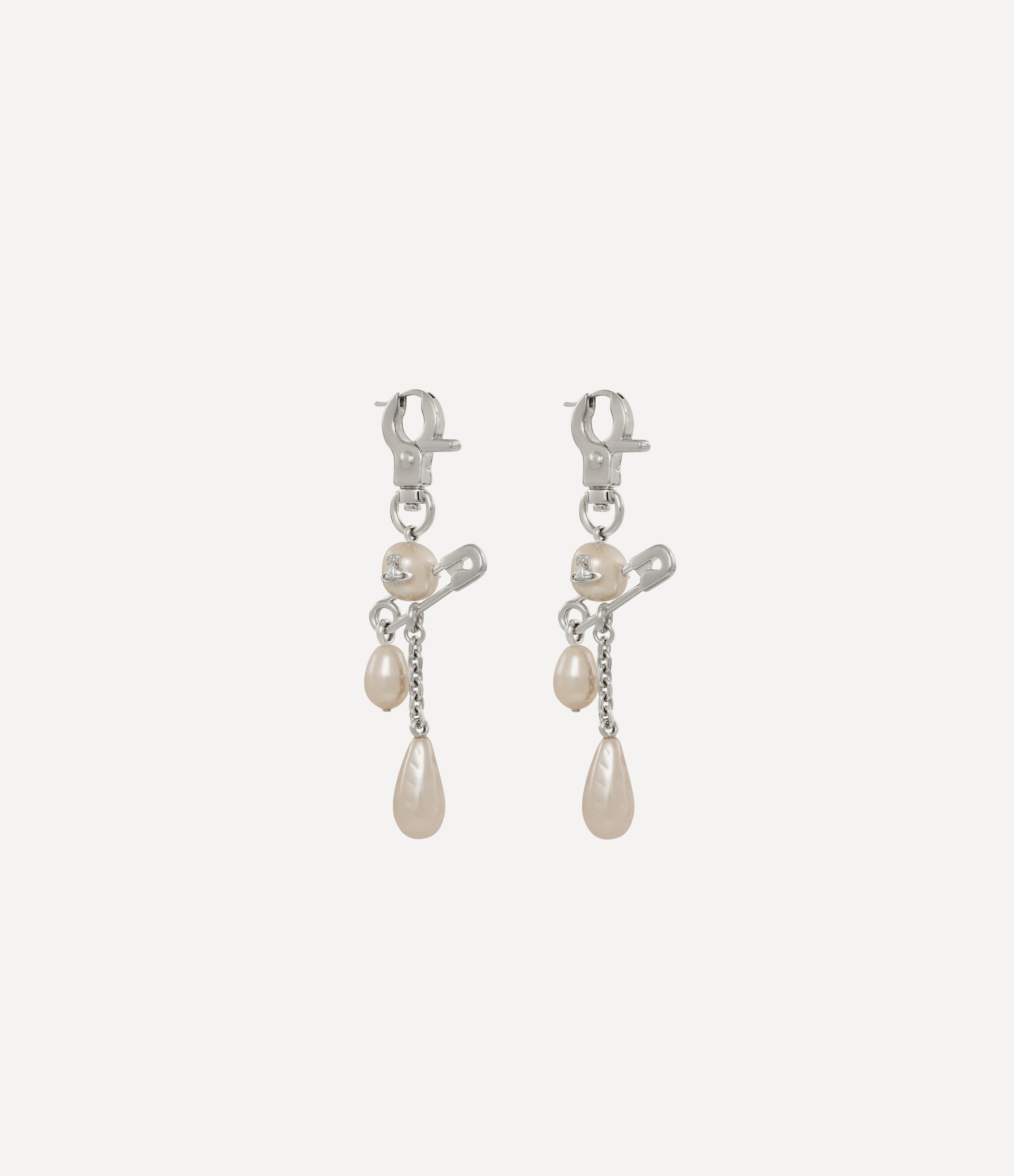 Vivienne Westwood - Silver-Tone Claude Long Drop Earrings image number 1