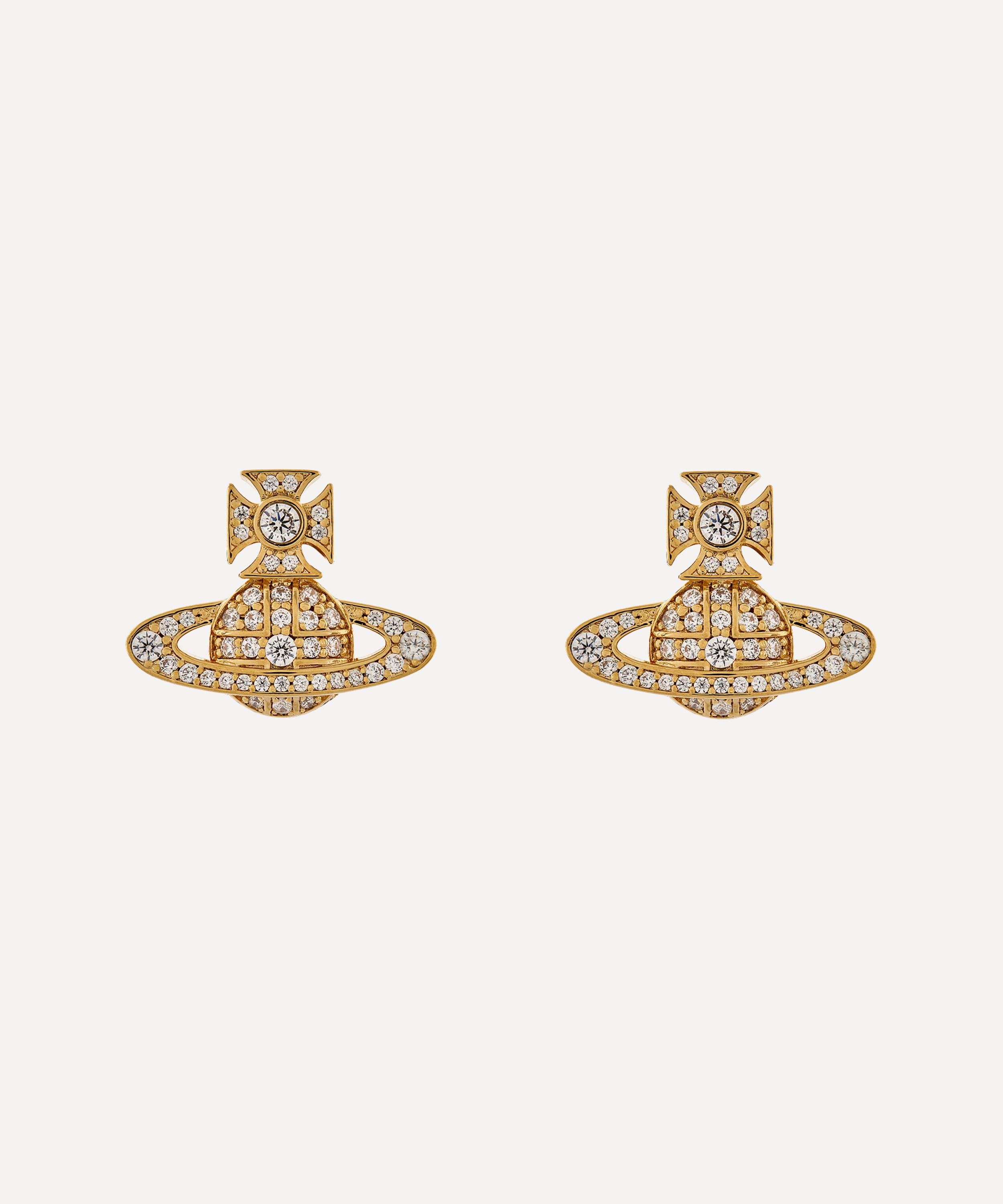 Vivienne Westwood - Gold-Tone Carmela Bas Relief Stud Earrings image number 0