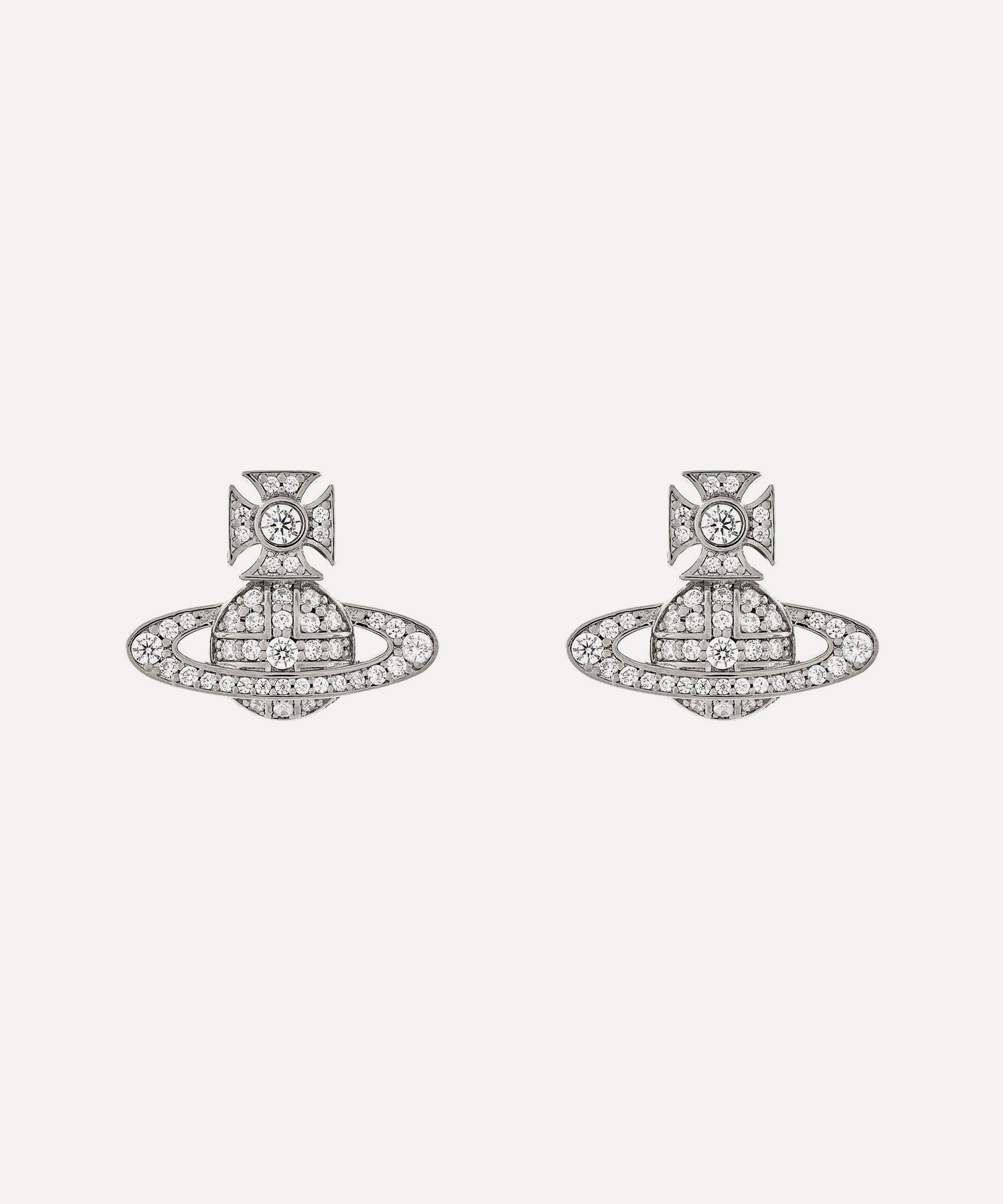 Vivienne Westwood - Silver-Tone Carmela Bas Relief Stud Earrings image number 0