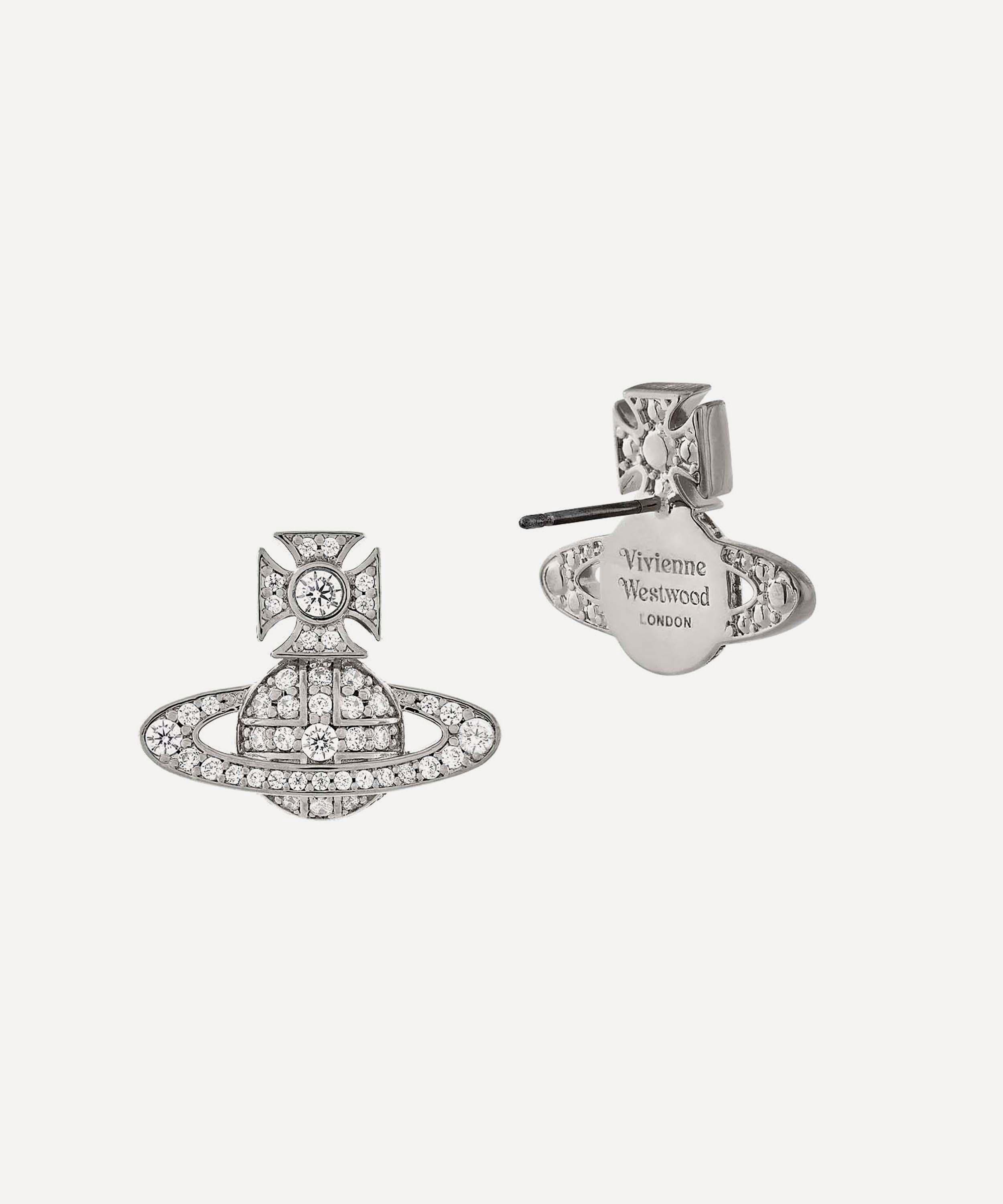 Vivienne Westwood - Silver-Tone Carmela Bas Relief Stud Earrings image number 2