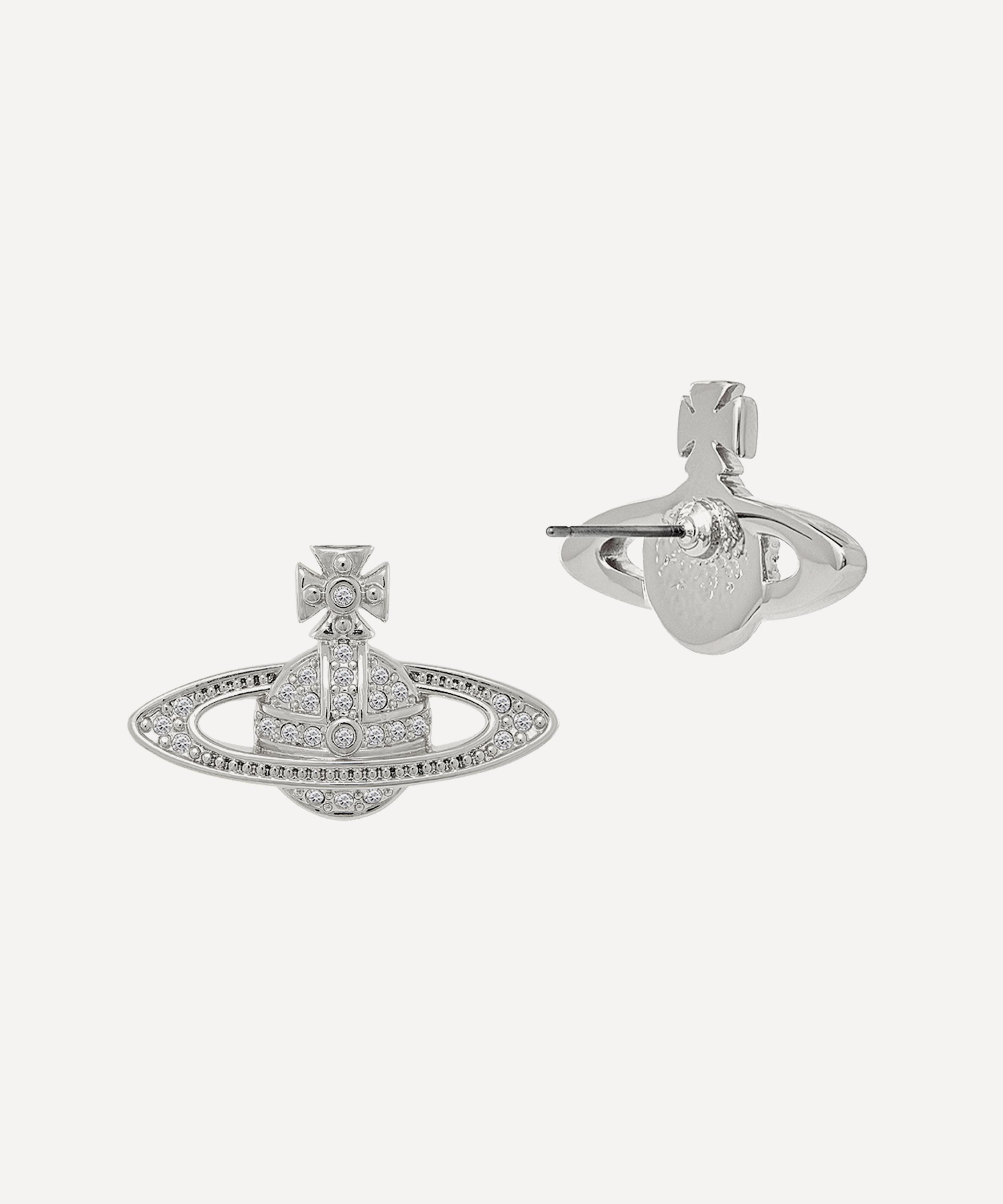 Vivienne Westwood - Silver-Tone Mini Bas Relief Stud Earrings image number 0