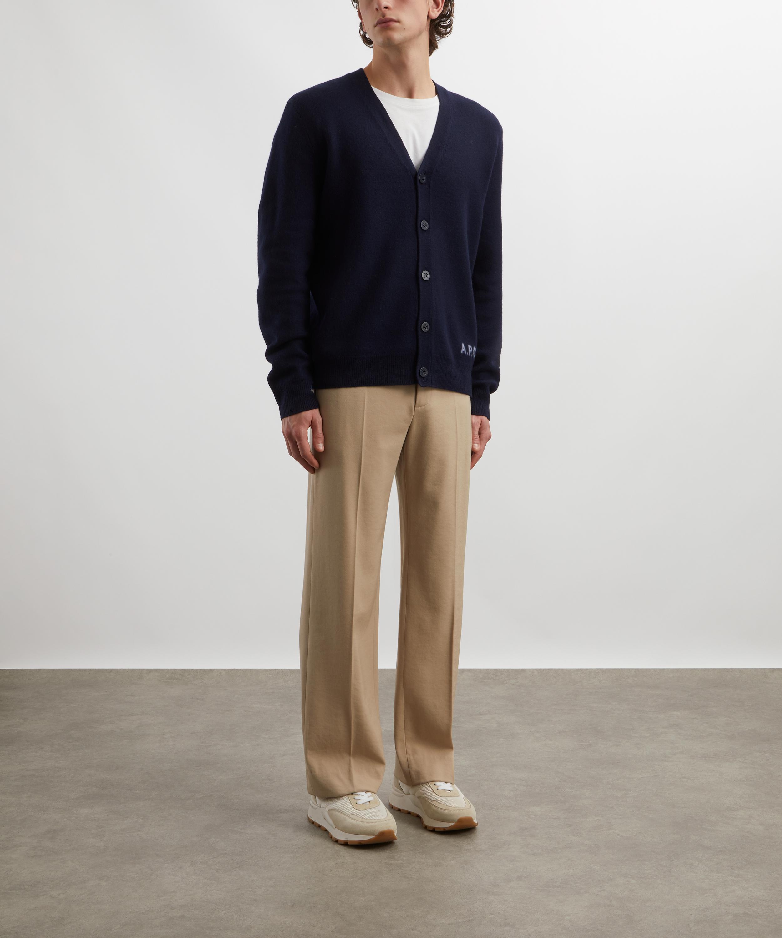 A.P.C. - Kenny Navy V-Neck Cardigan image number 1