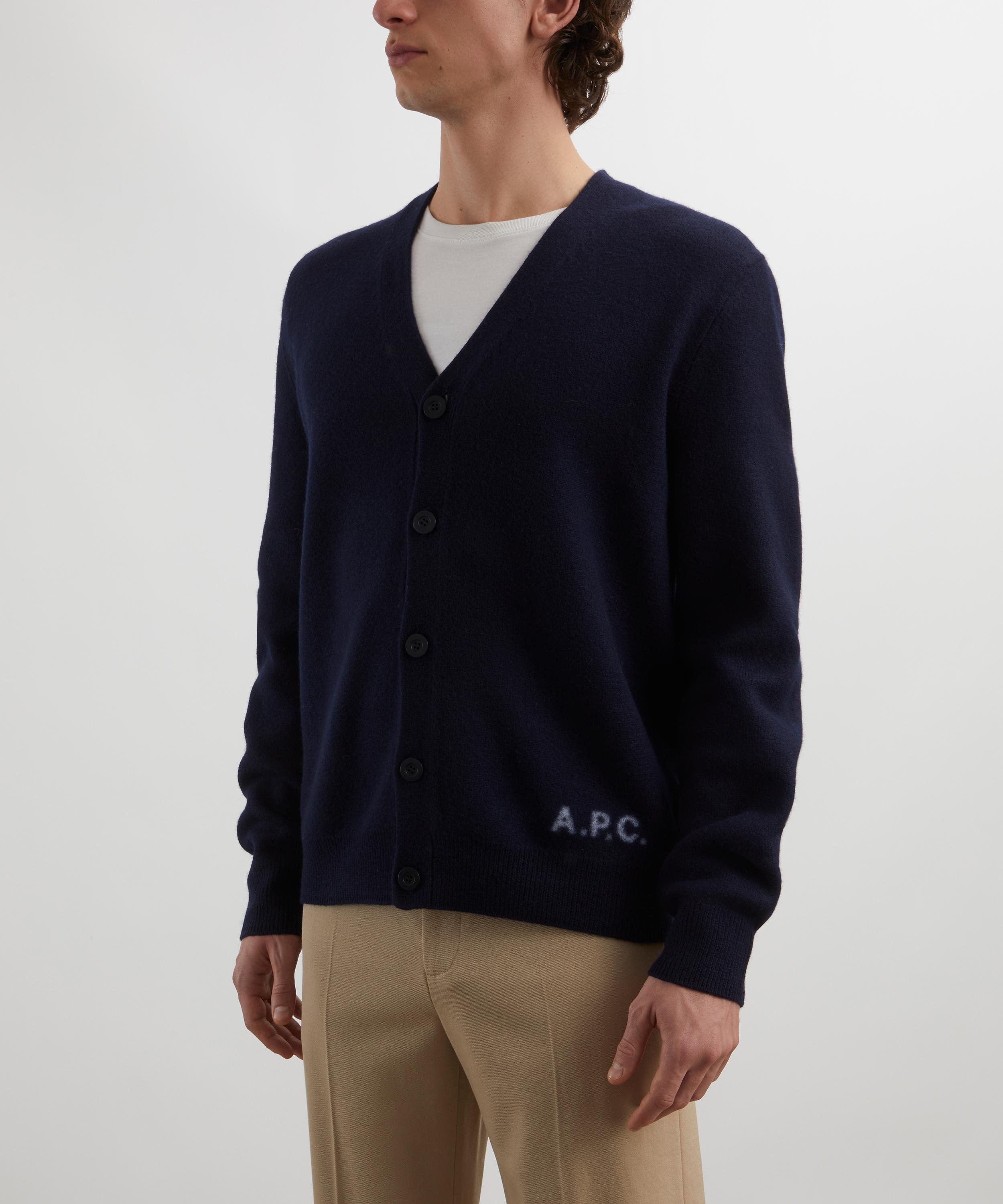 A.P.C. - Kenny Navy V-Neck Cardigan image number 2