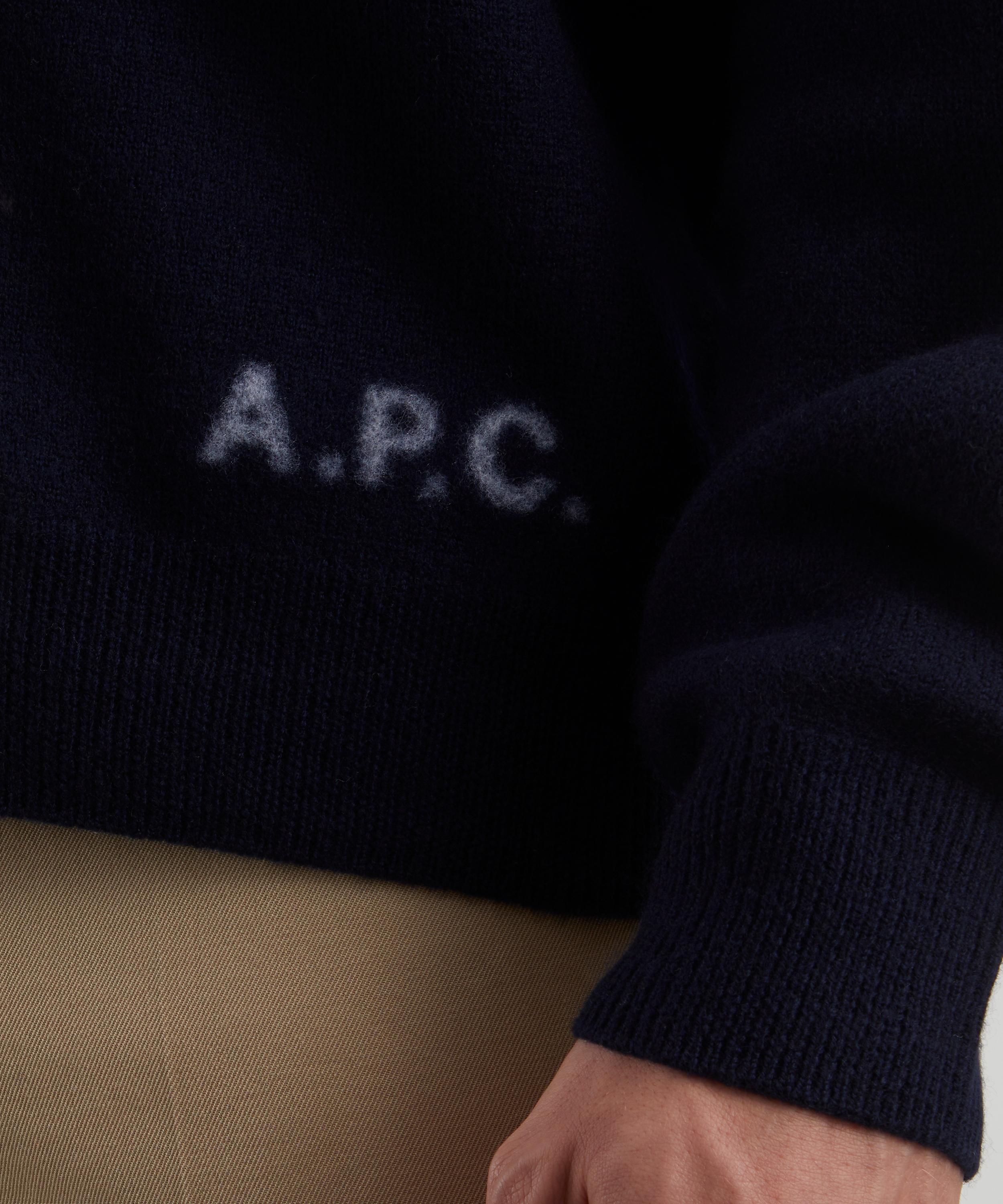 A.P.C. - Kenny Navy V-Neck Cardigan image number 4