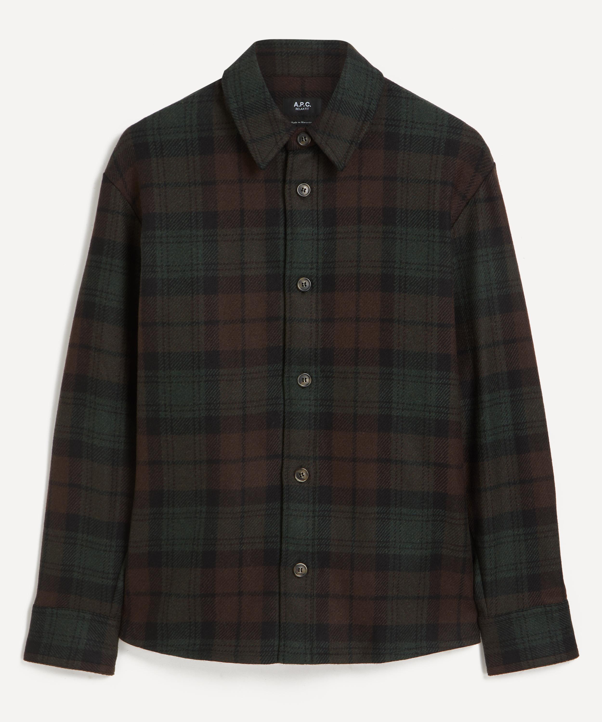 A.P.C. - Bobby Wool-Blend Check Overshirt image number 0