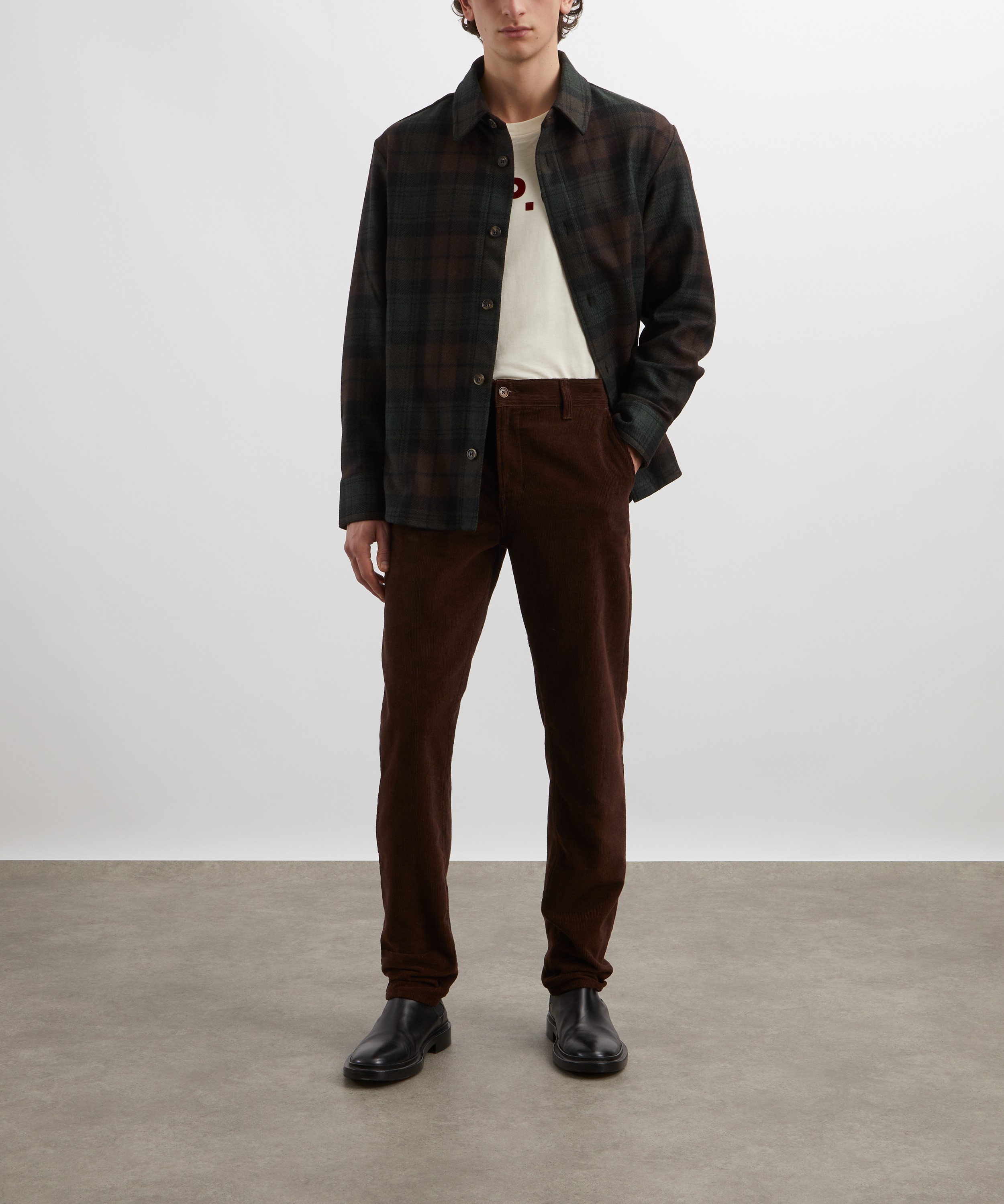 A.P.C. - Bobby Wool-Blend Check Overshirt image number 1