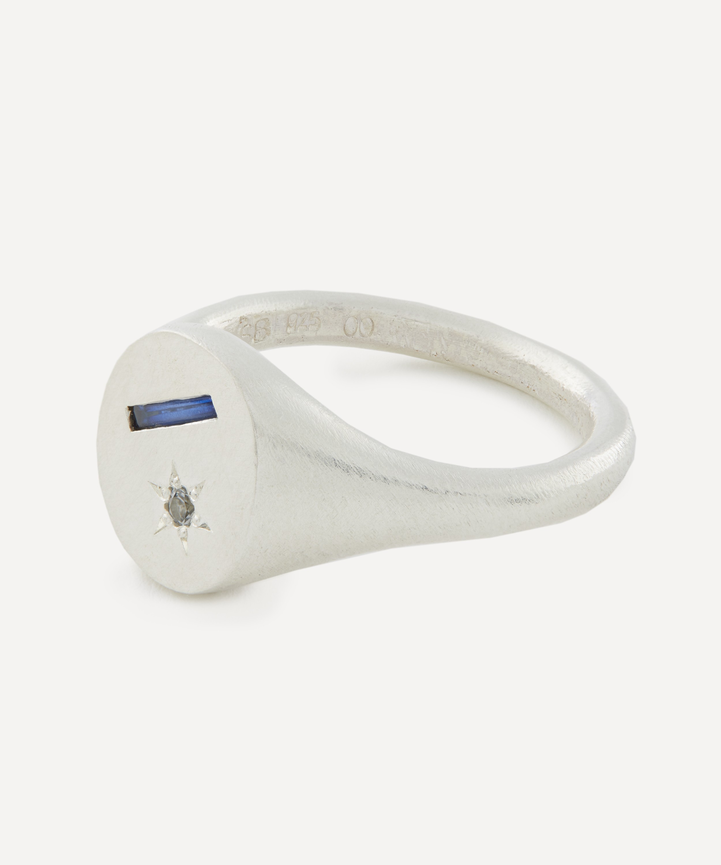 Seb Brown - Sterling Silver Spazio Signet Ring image number 1