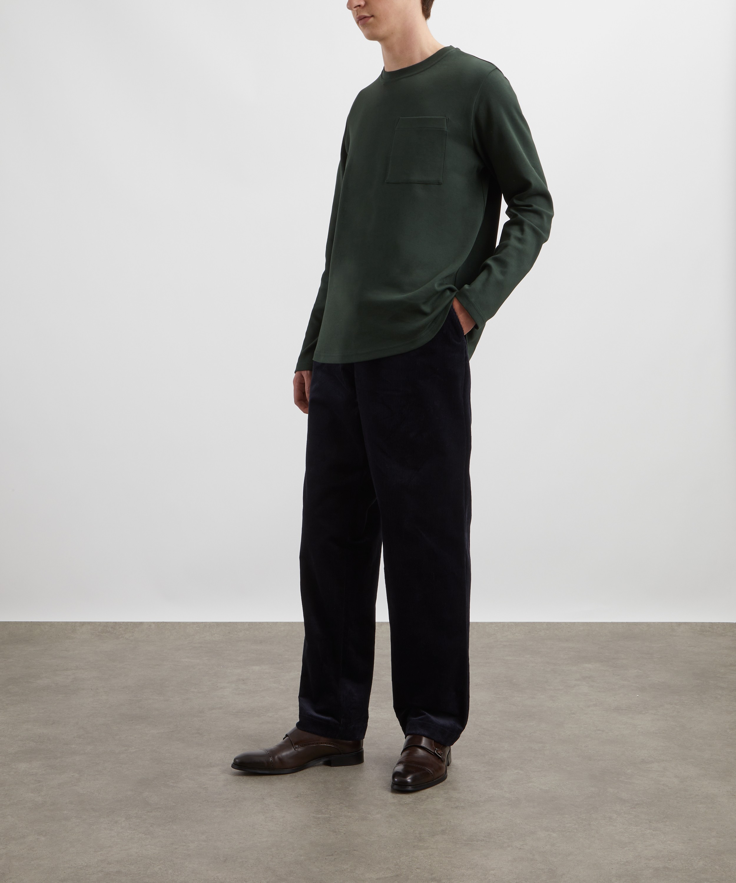 Oliver Spencer - Drawstring Corduroy Trousers image number 1