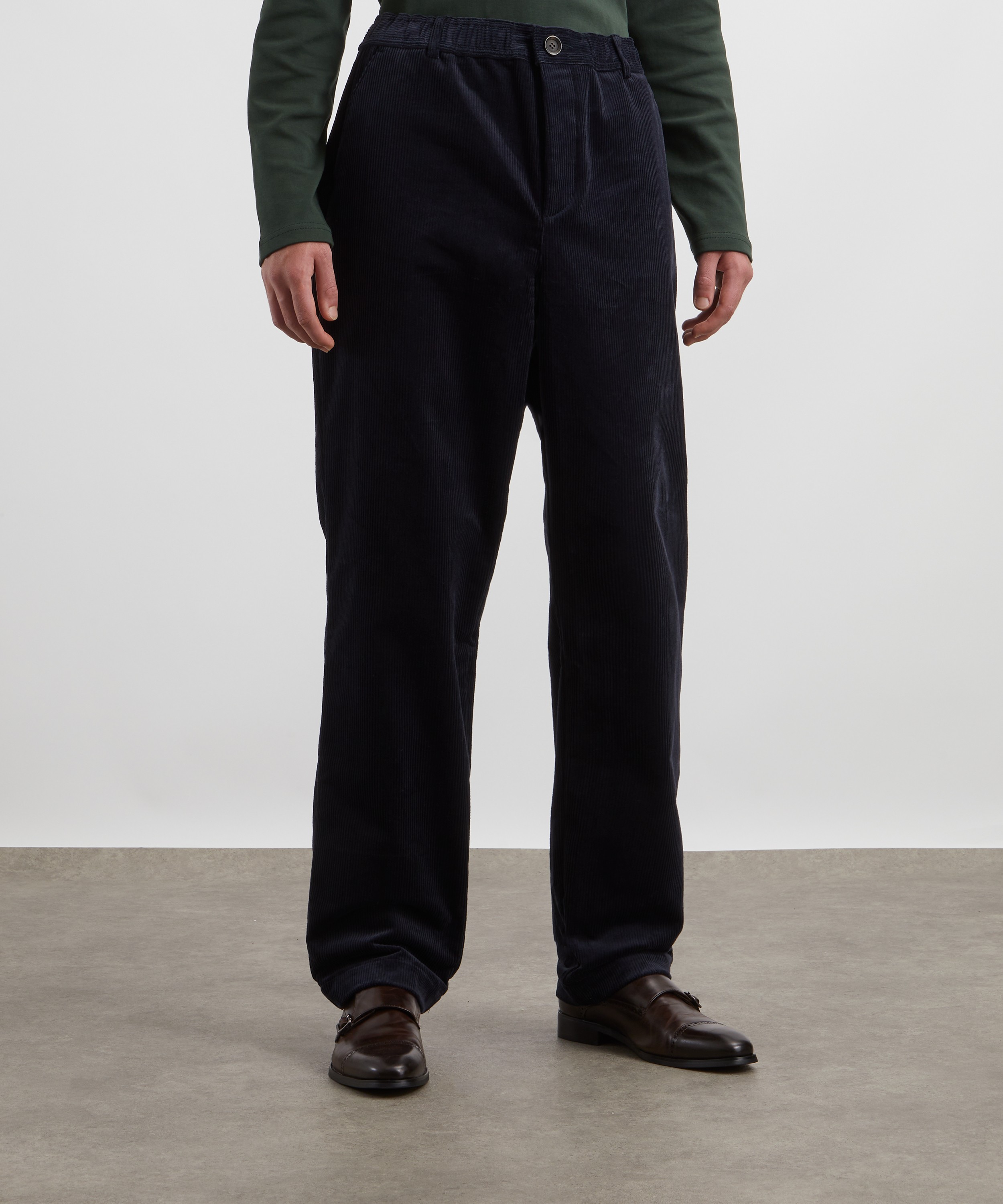 Oliver Spencer - Drawstring Corduroy Trousers image number 2