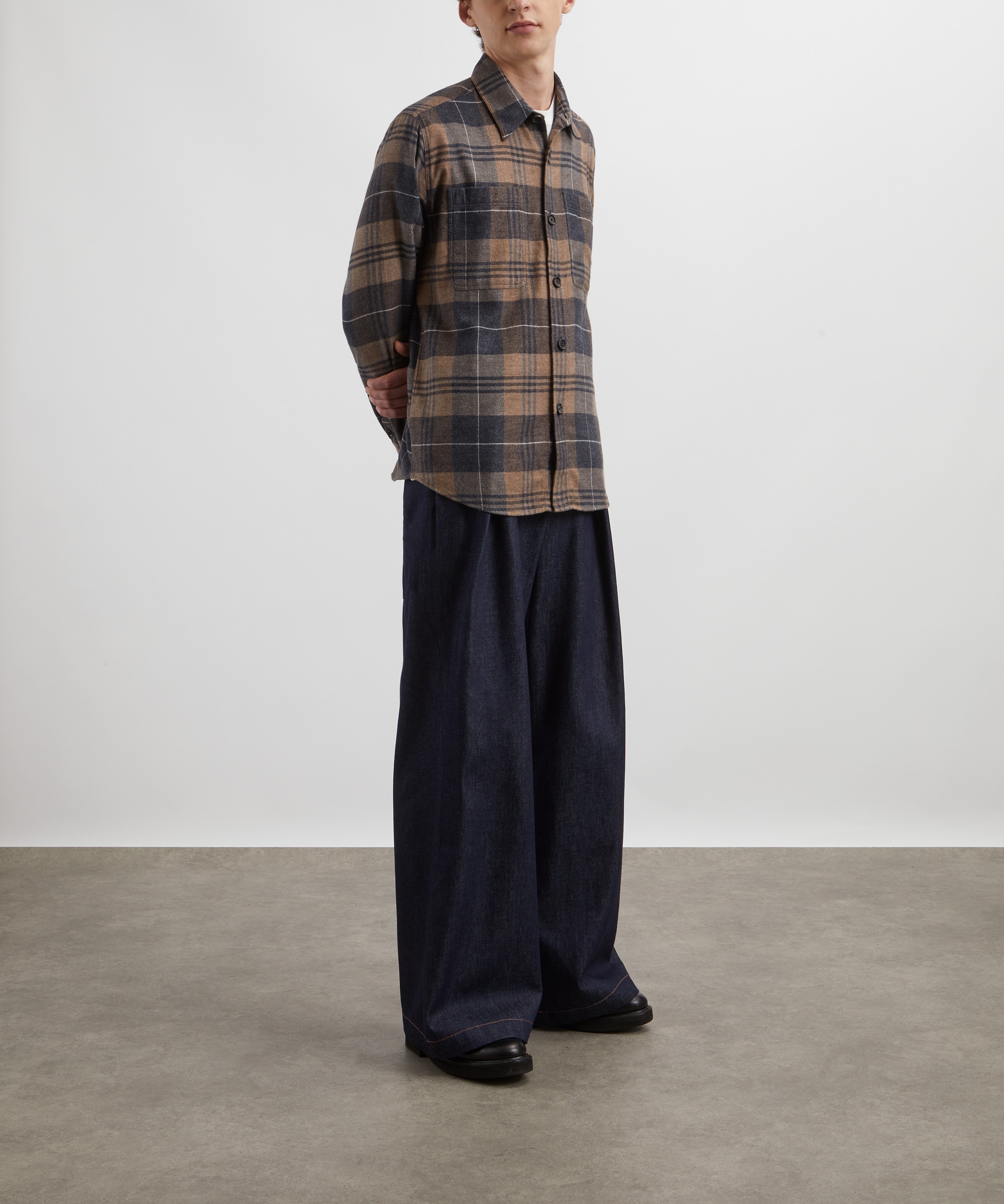 Oliver Spencer - Treviscoe Checked Overshirt image number 1