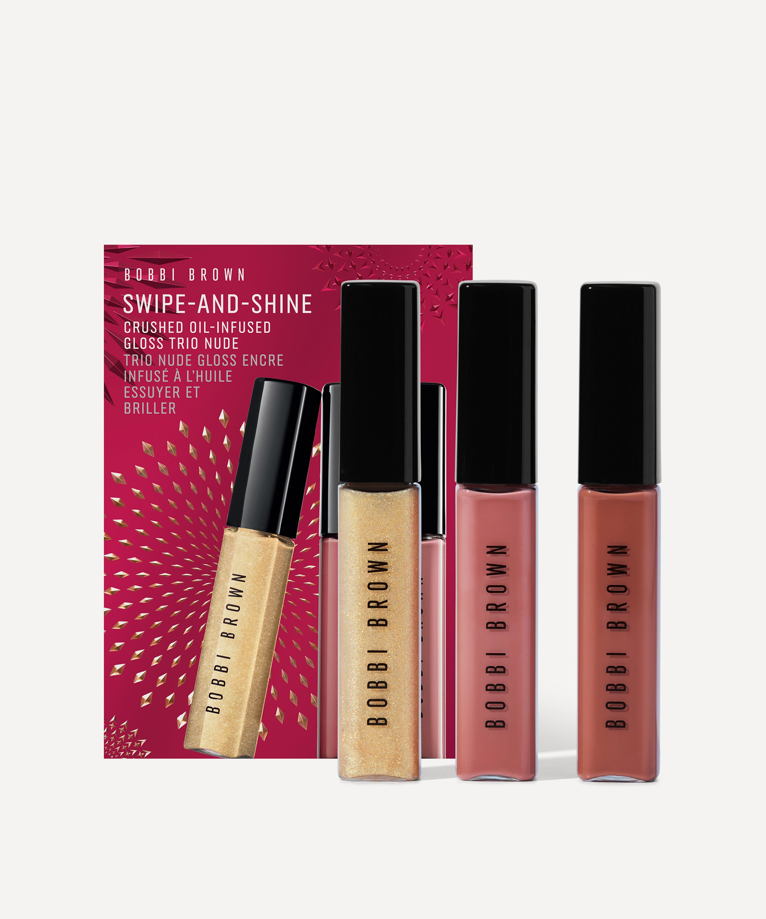 Bobbi Brown - Swipe-and-Shine Crushed Oil-Infused Gloss Trio in Nude image number 0