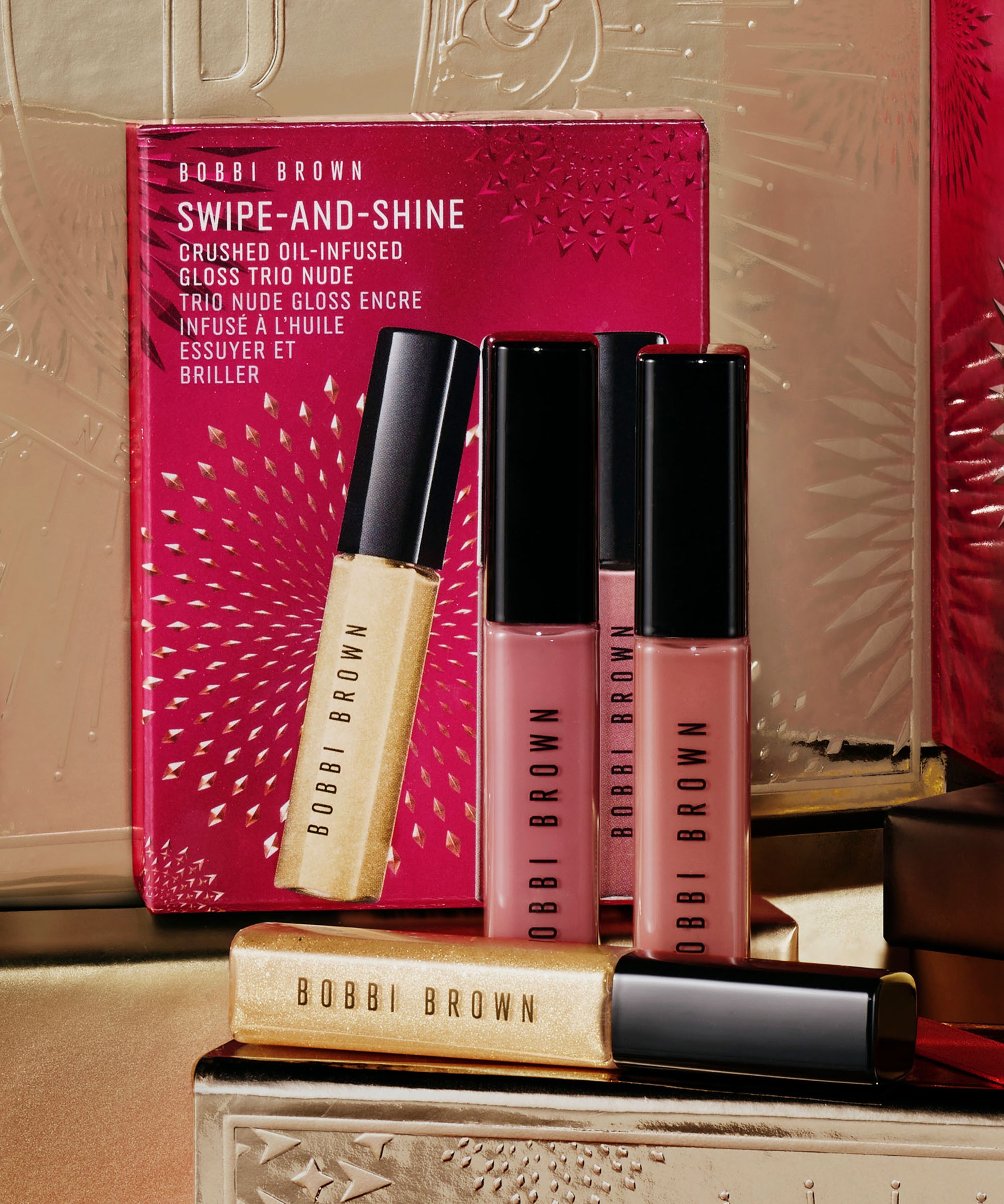 Bobbi Brown - Swipe-and-Shine Crushed Oil-Infused Gloss Trio in Nude image number 2