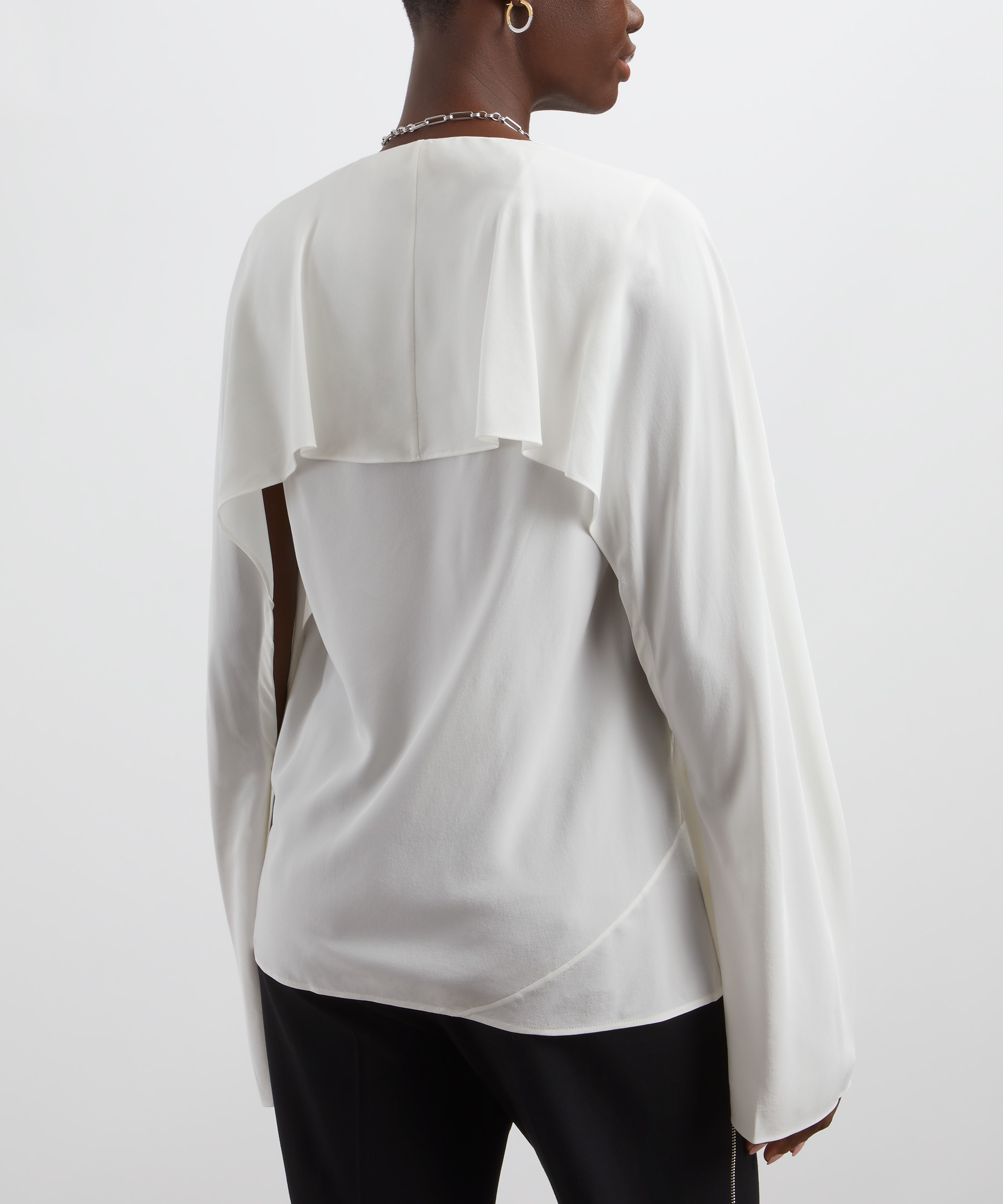 Helmut Lang - Silk Scarf Blouse image number 3