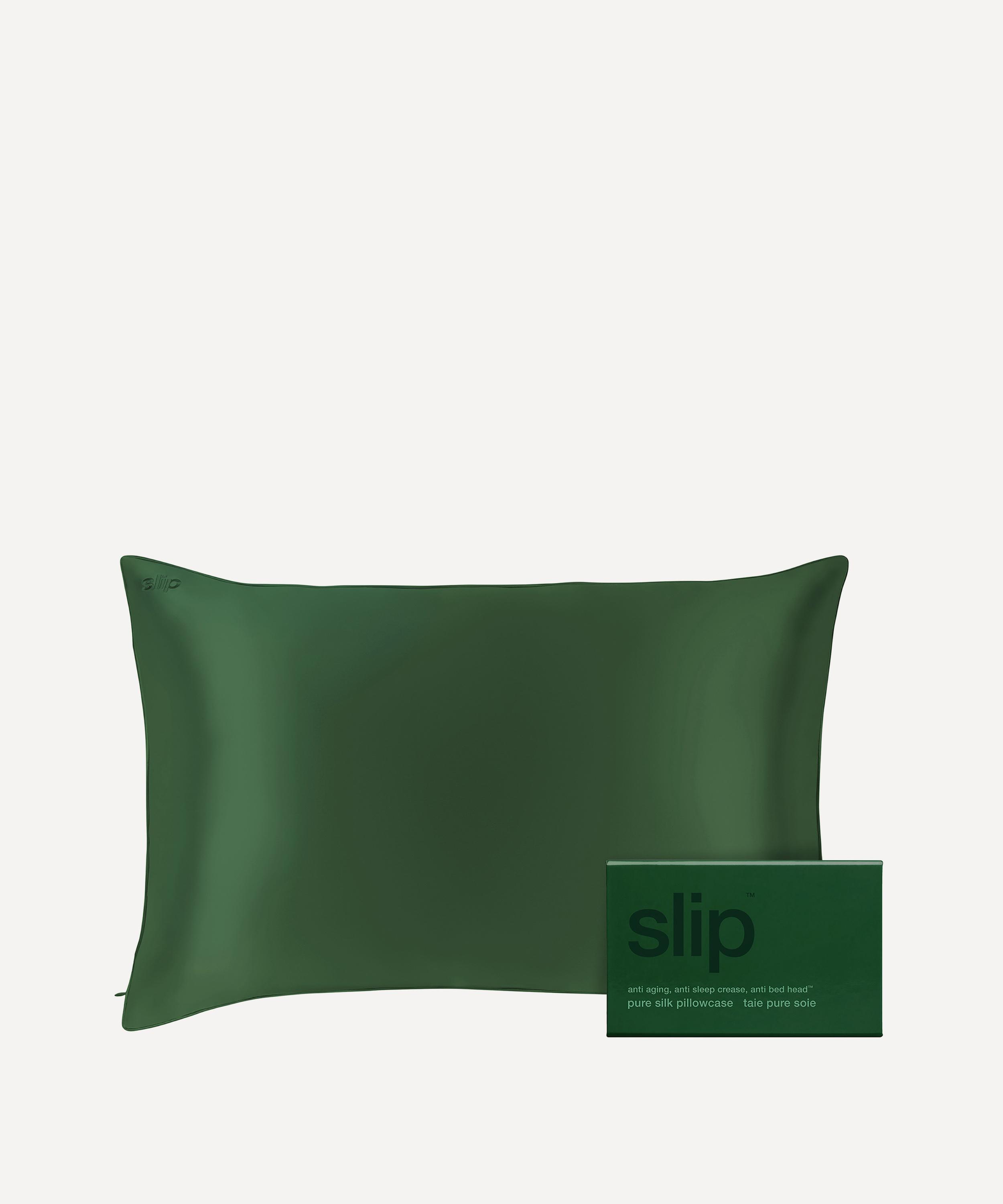 Slip - Moss Green Queen Silk Pillowcase image number 0