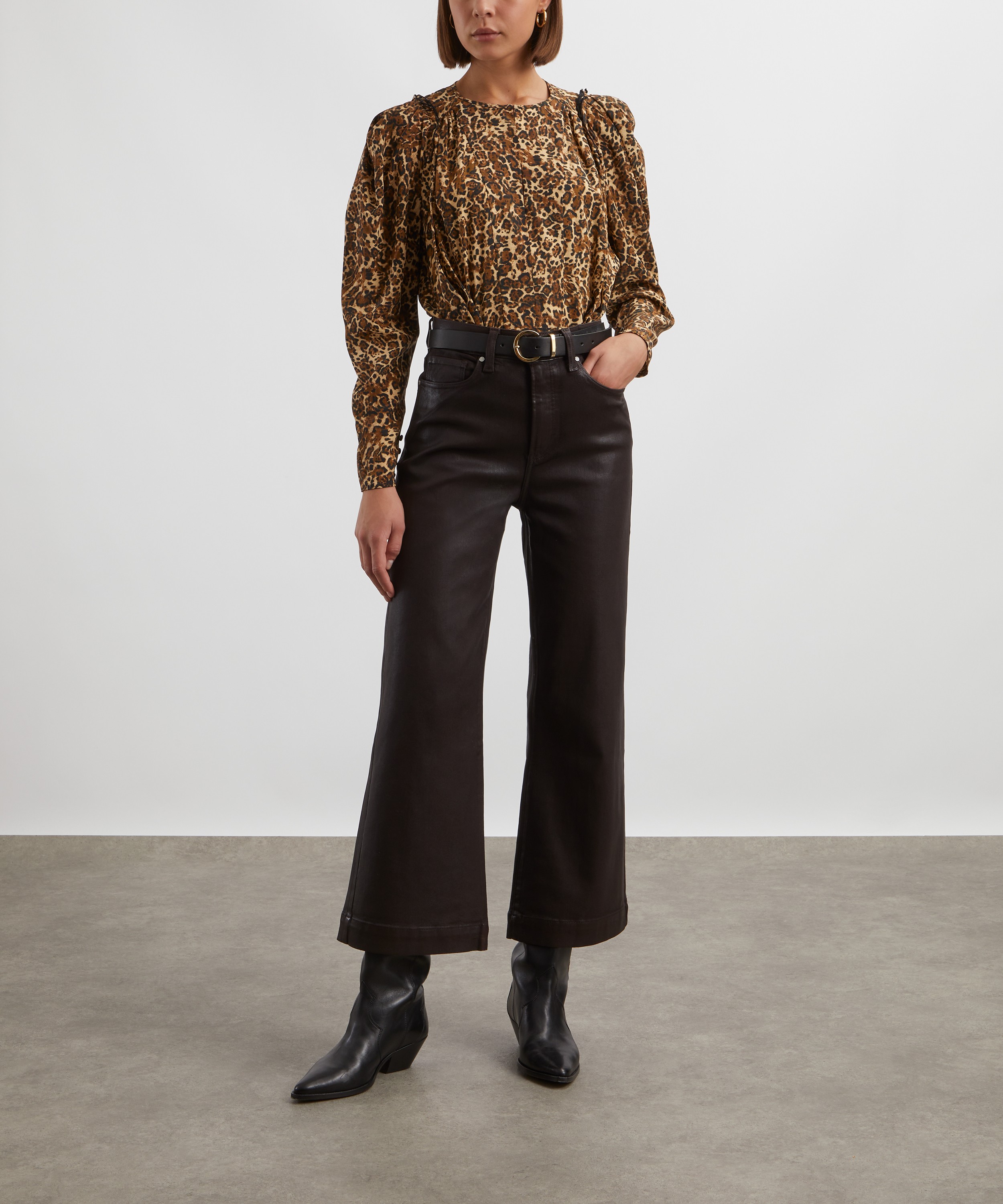 Isabel Marant - Zarga Silk Leopard Print Blouse image number 1