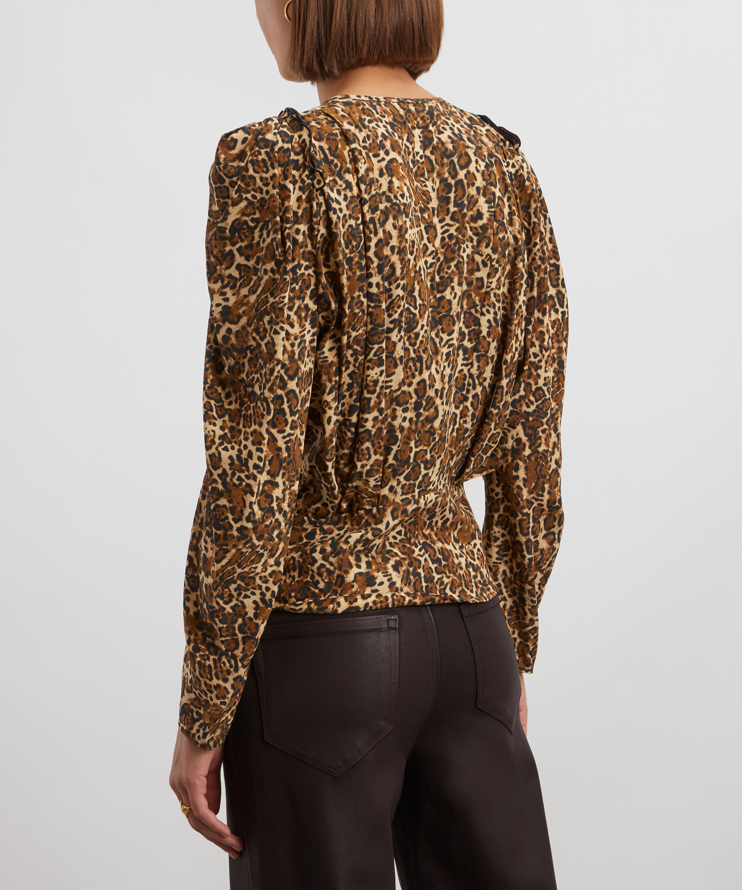 Isabel Marant - Zarga Silk Leopard Print Blouse image number 3