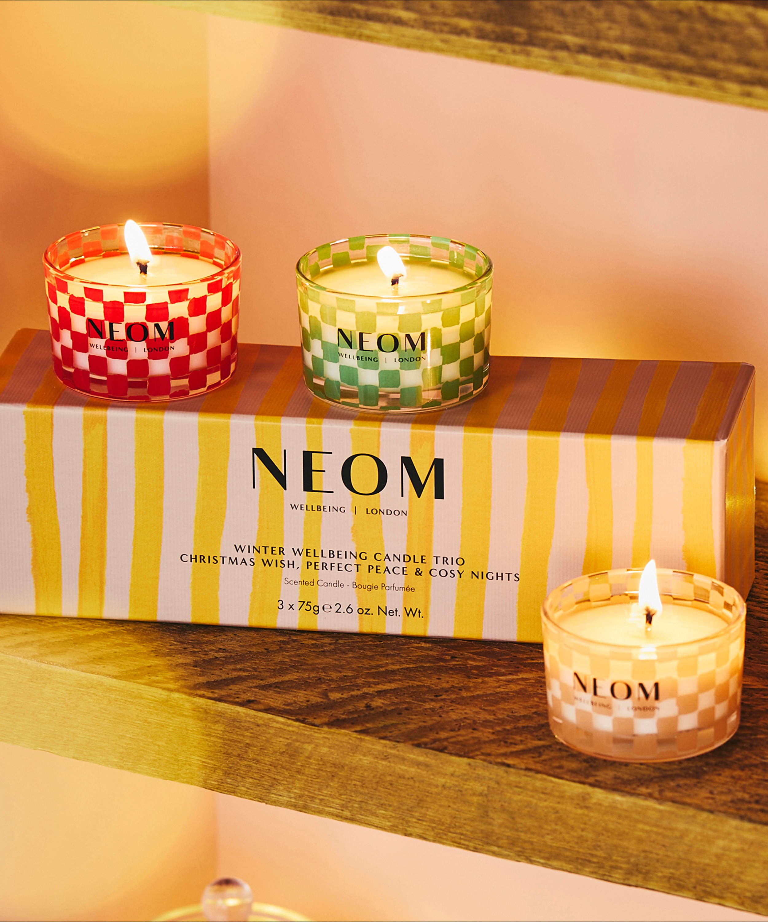 NEOM Organics - Winter Wellbeing Candle Trio image number 2