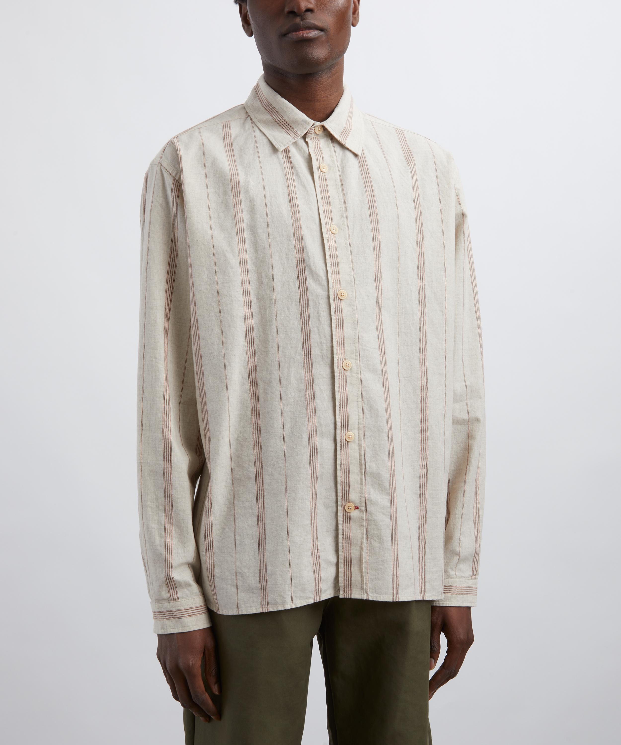 Oliver Spencer - Atlanta Long-Sleeve Striped Cotton Shirt image number 2