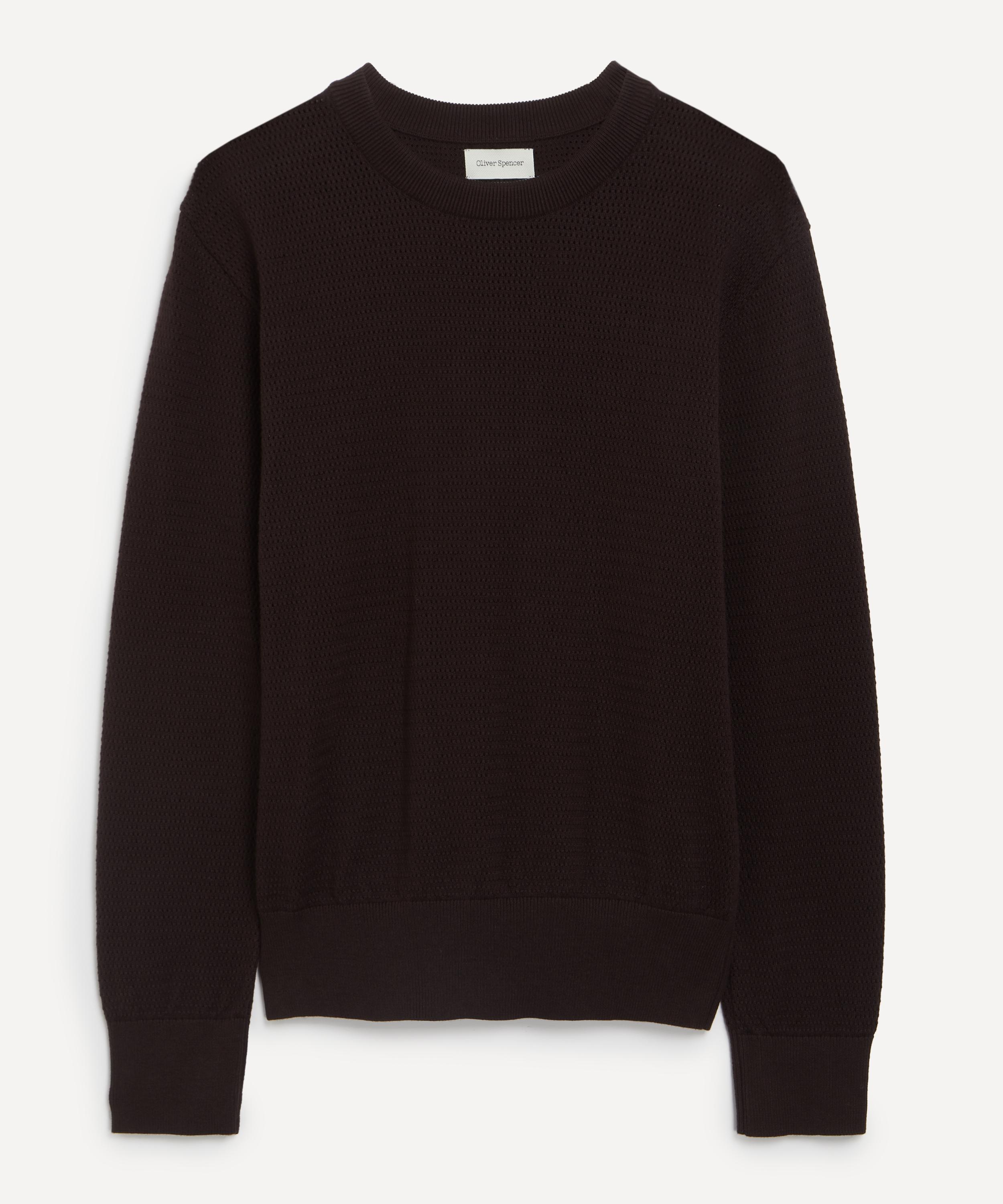 Oliver Spencer - Blenheim Nicholson Brown Cotton Jumper image number 0