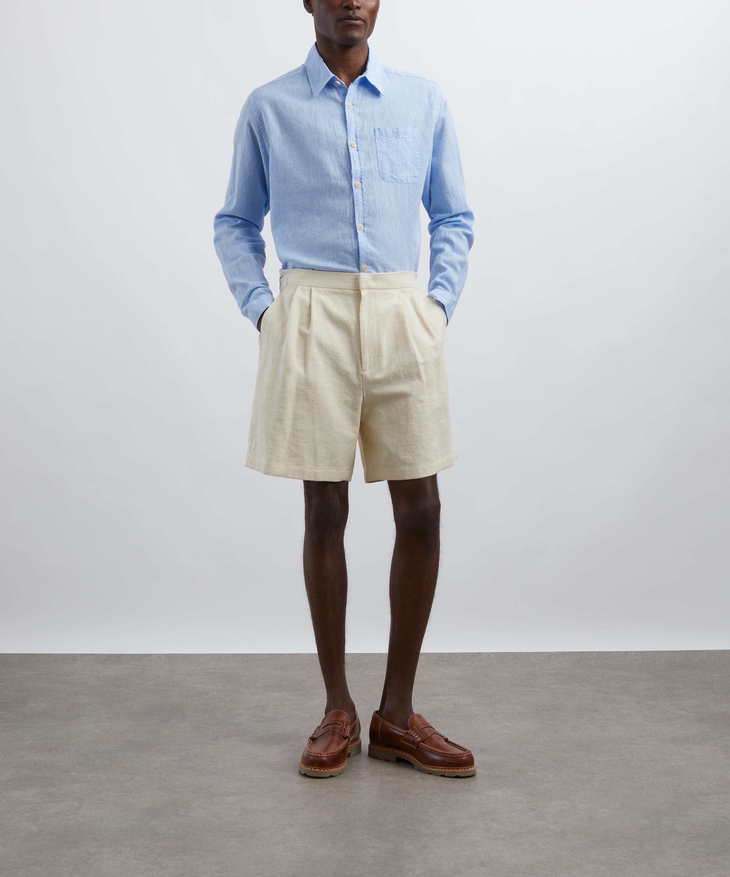 Oliver Spencer - New York Special Perkins Blue Linen-Cotton Shirt image number 1