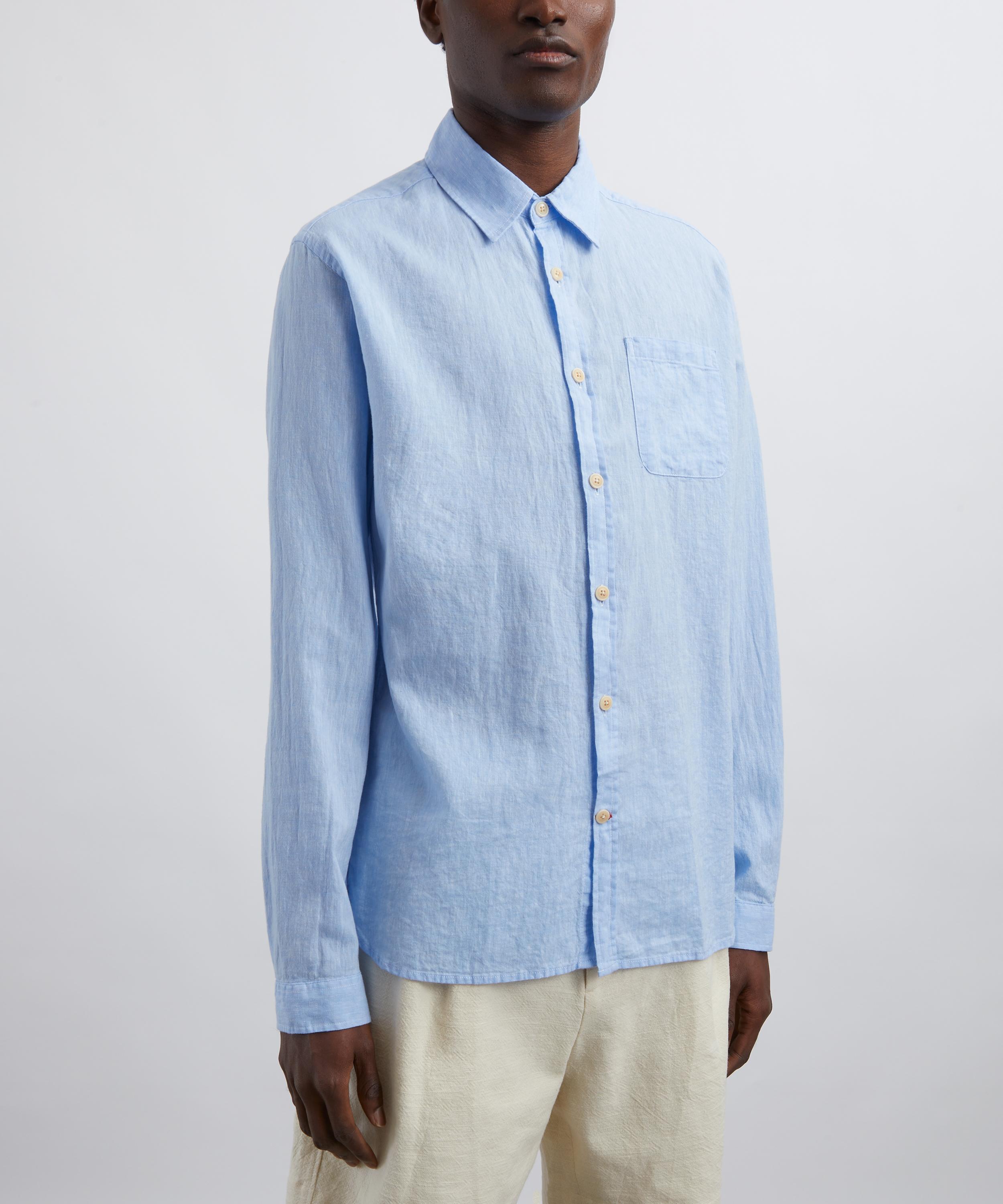 Oliver Spencer - New York Special Perkins Blue Linen-Cotton Shirt image number 2