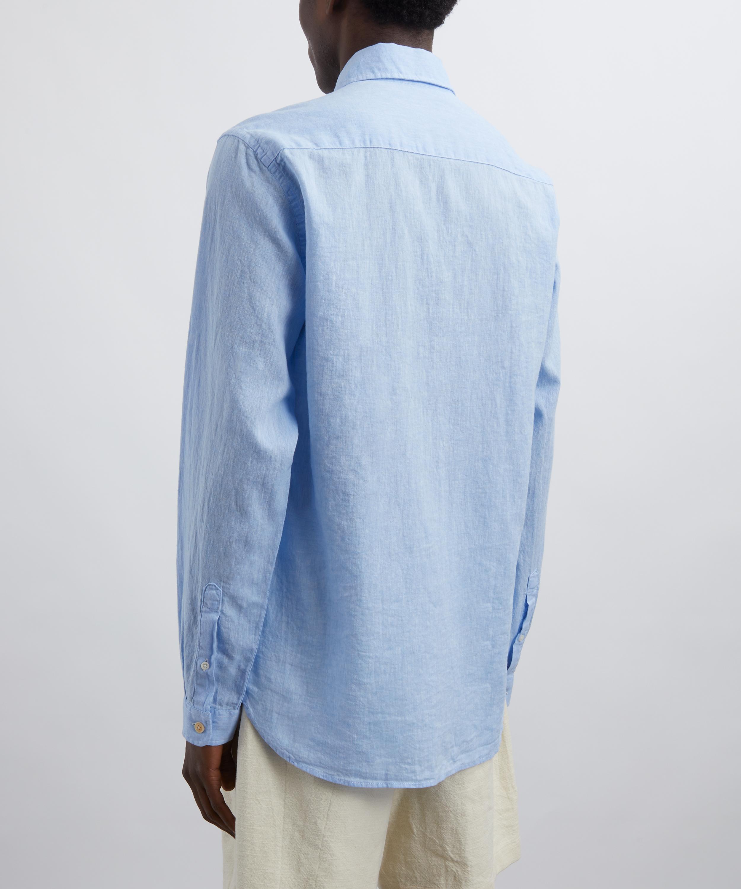 Oliver Spencer - New York Special Perkins Blue Linen-Cotton Shirt image number 3