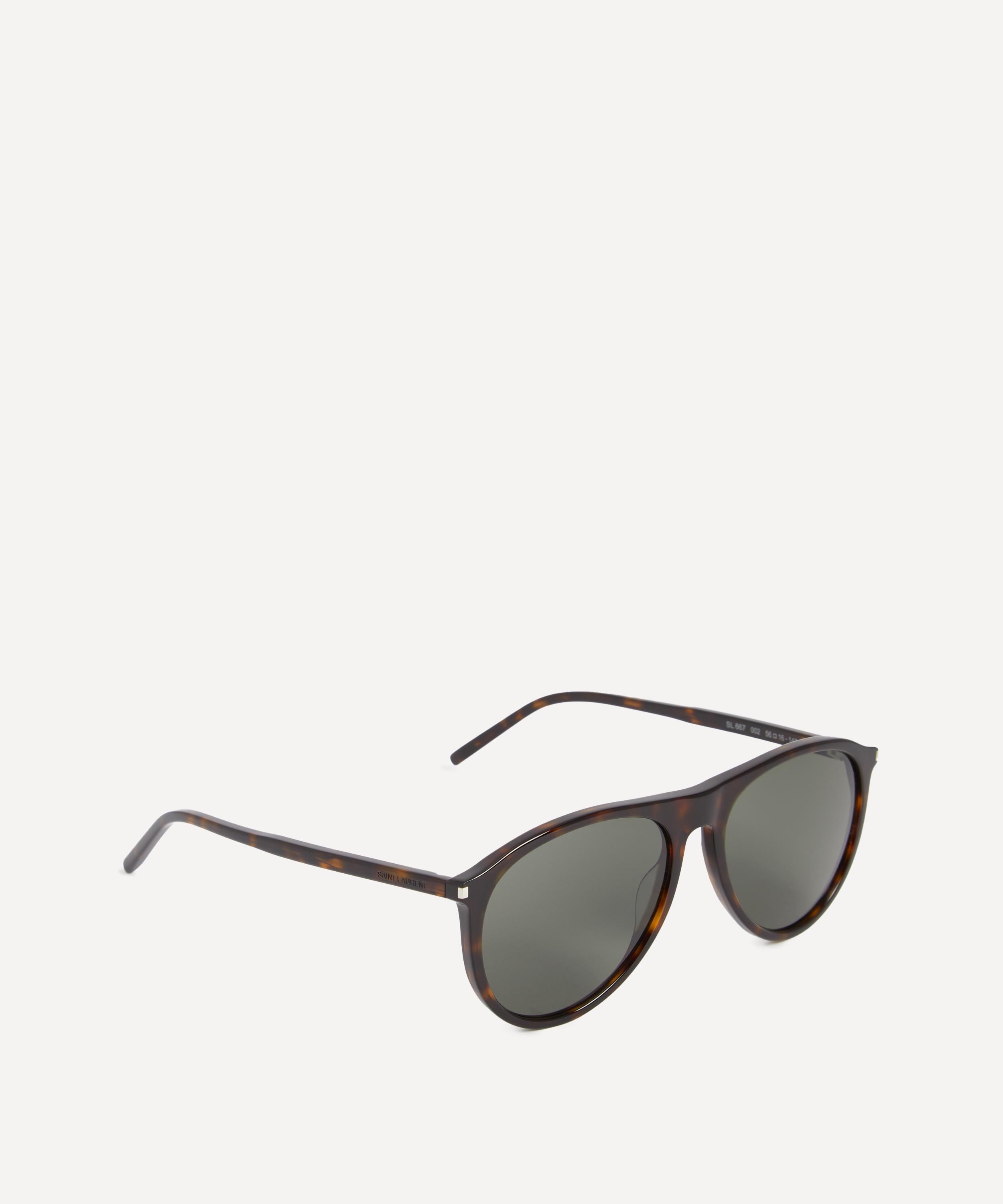 Saint Laurent - Oval Tortoiseshell Sunglasses image number 1