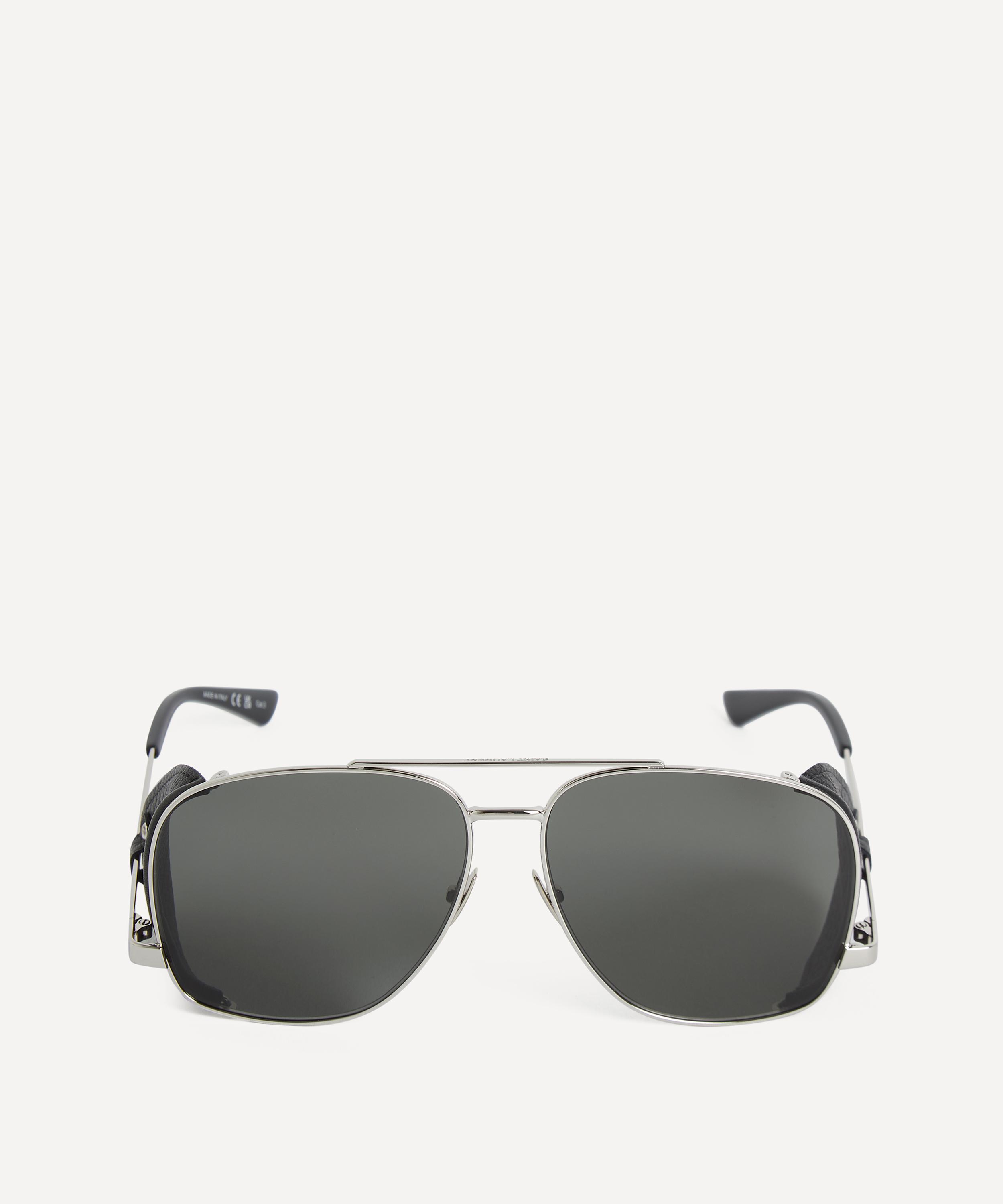 Saint Laurent - Leon Leather Spoiler Sunglasses