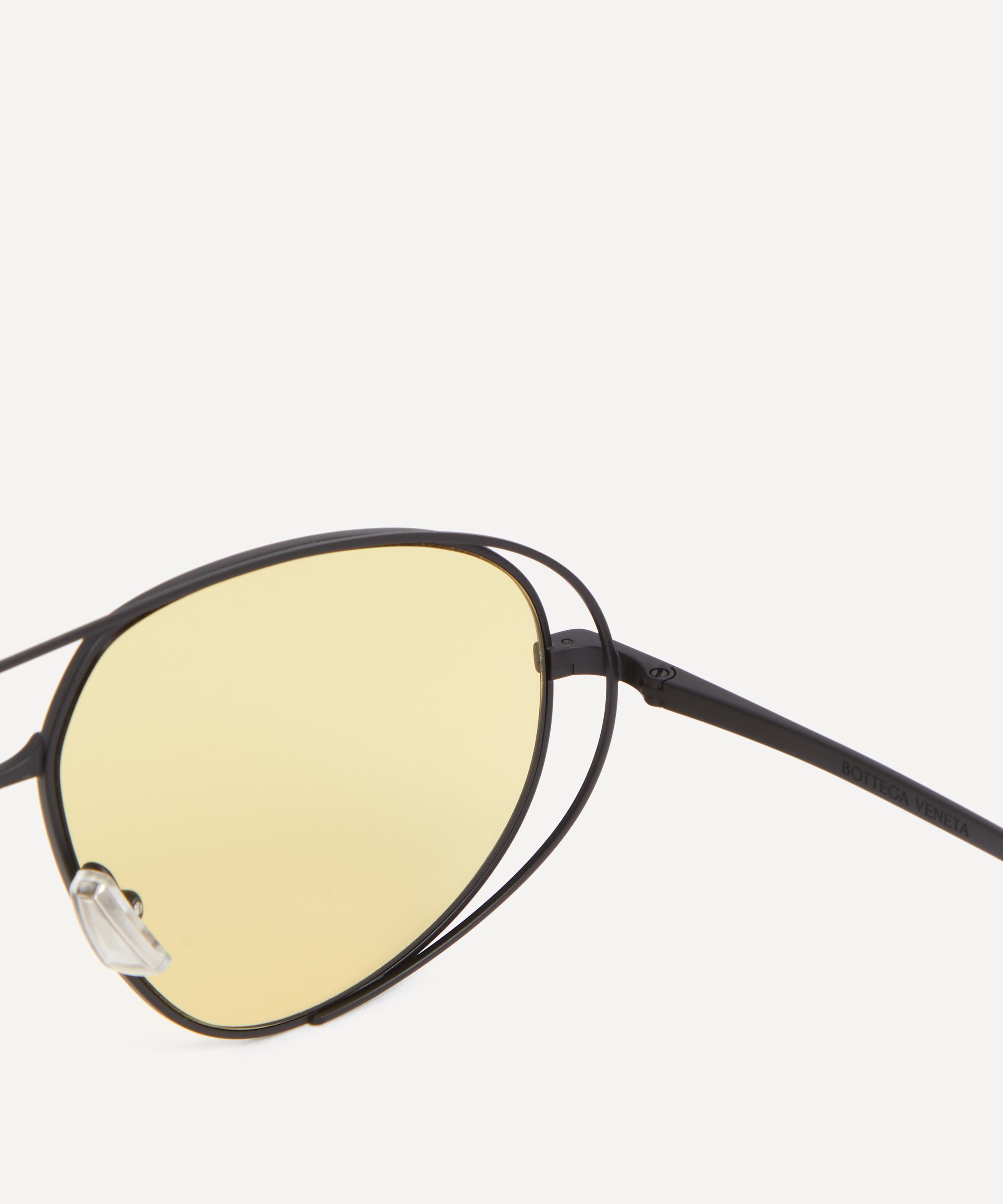 Bottega Veneta - Matte Black Aviator Sunglasses image number 2